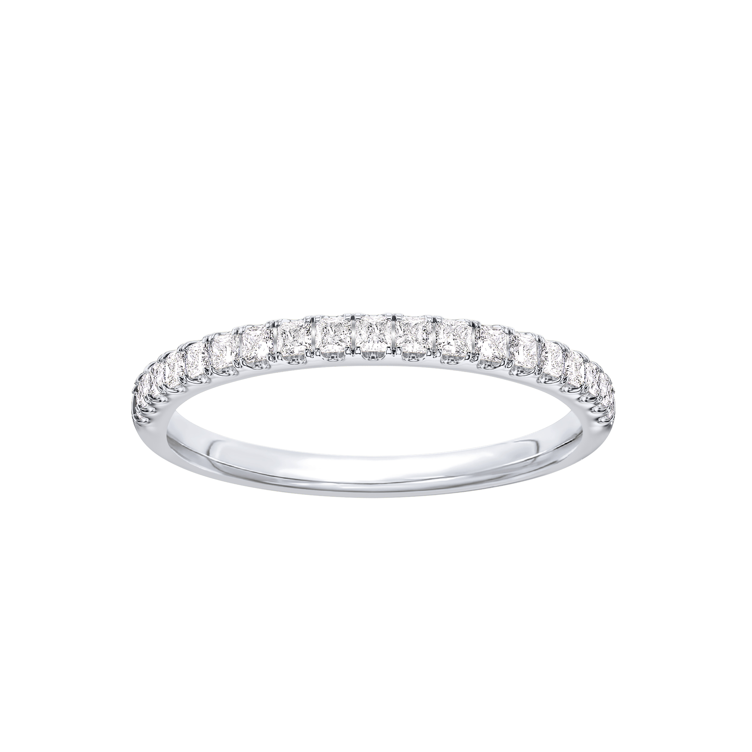 Princess-Cut Pave Diamond Band