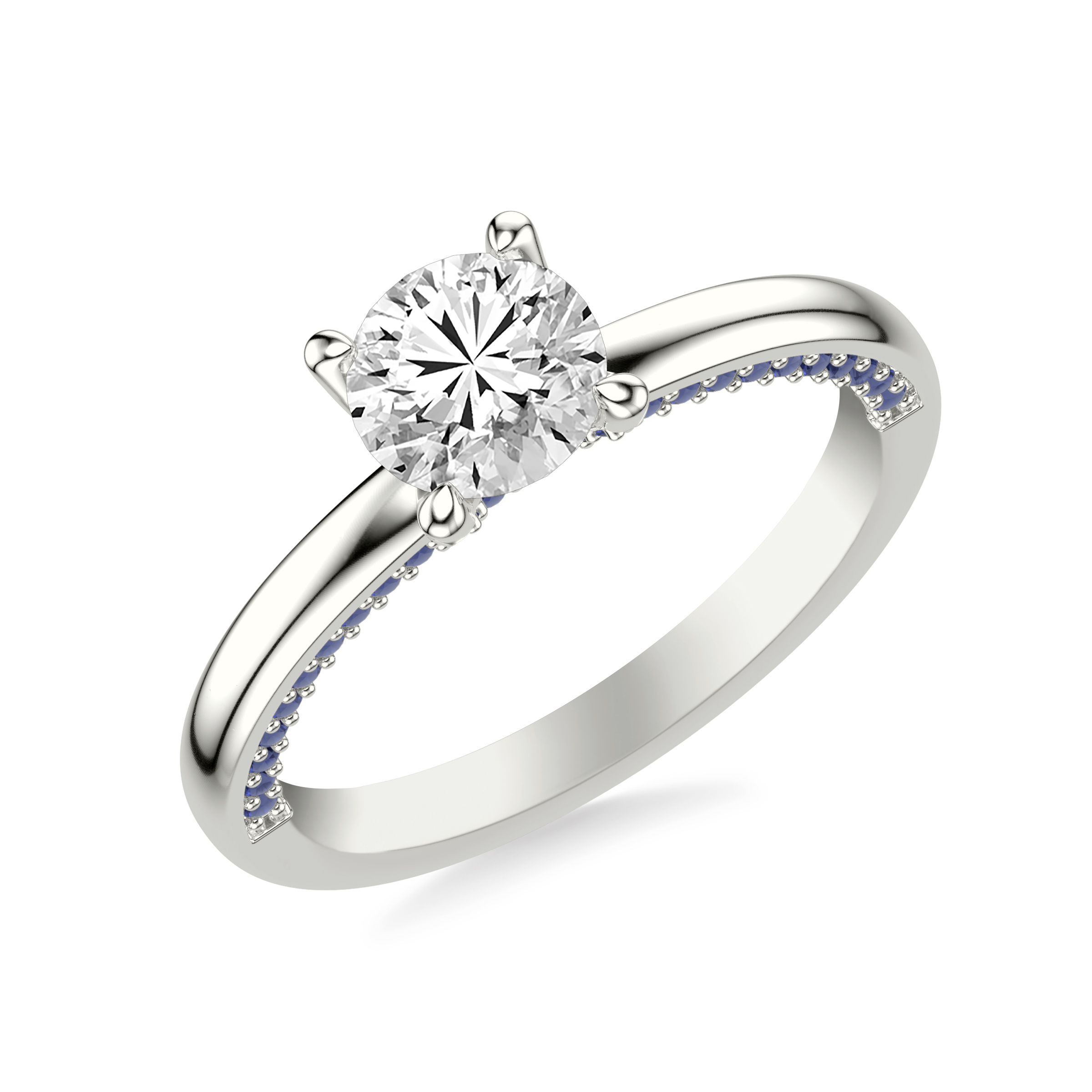 Lennox Sapphire Accent Engagement Ring
