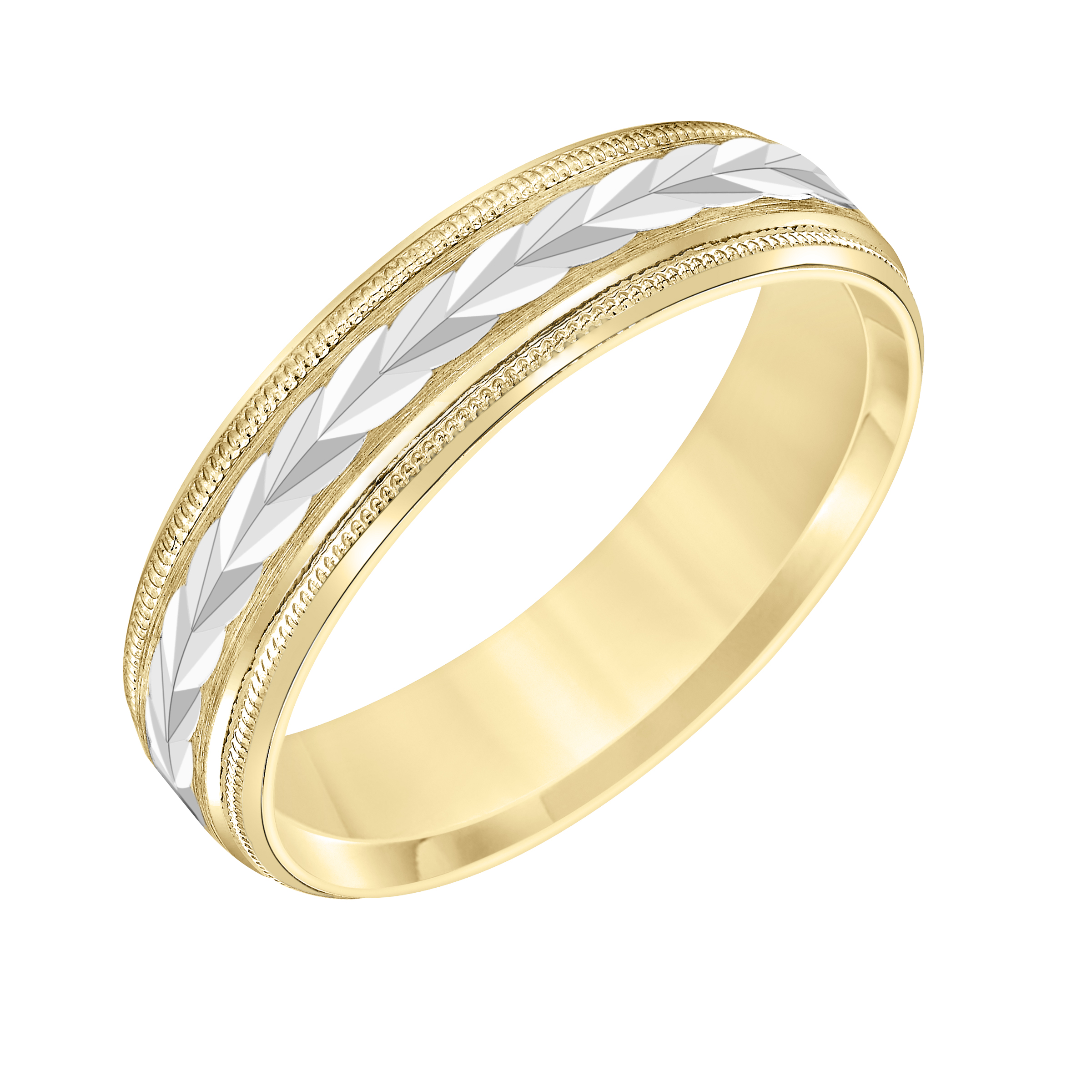 Low Dome Carved Band With Swiss Cuts And Milgrain (6.0mm)