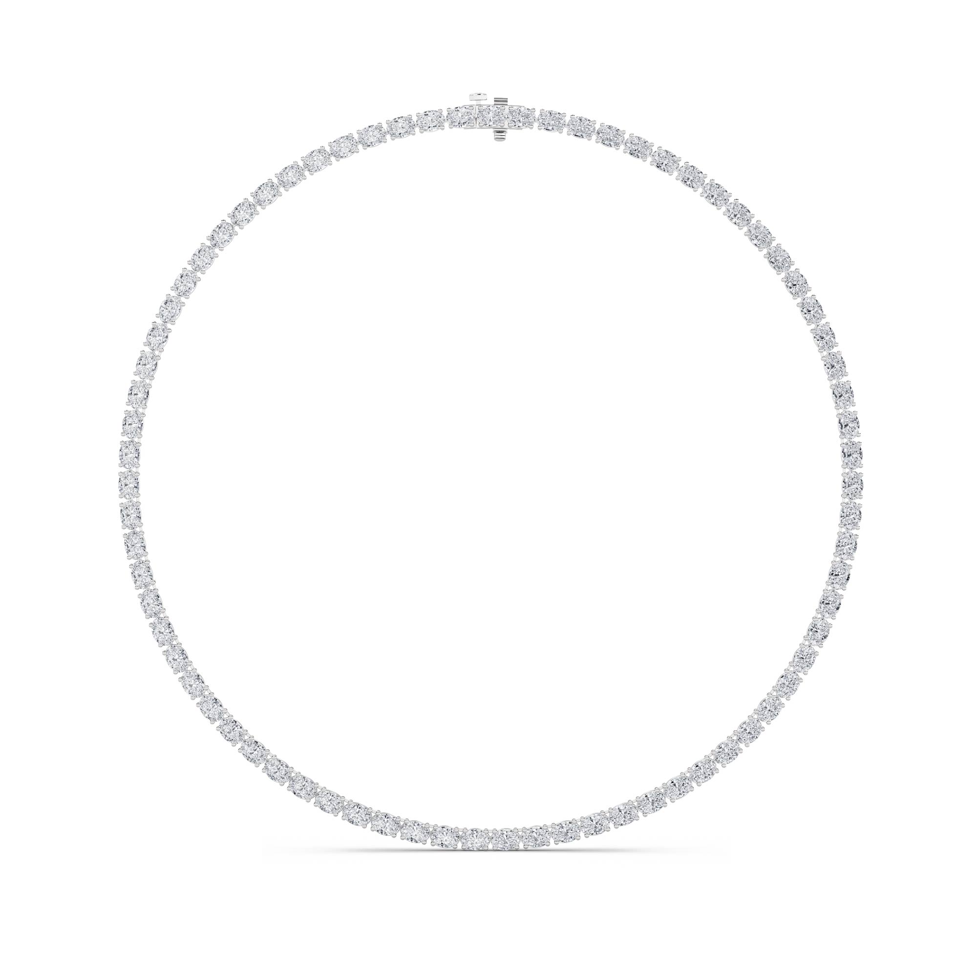 Adjustable Oval Lab Diamond Eternity Necklace