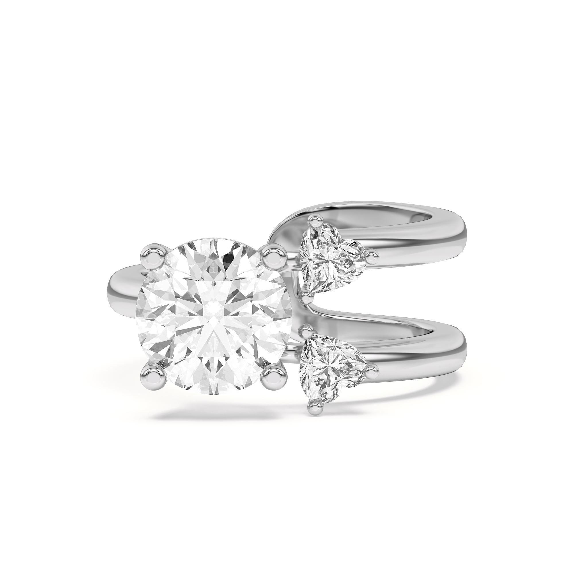 Tor Heart Duo Engagement Ring