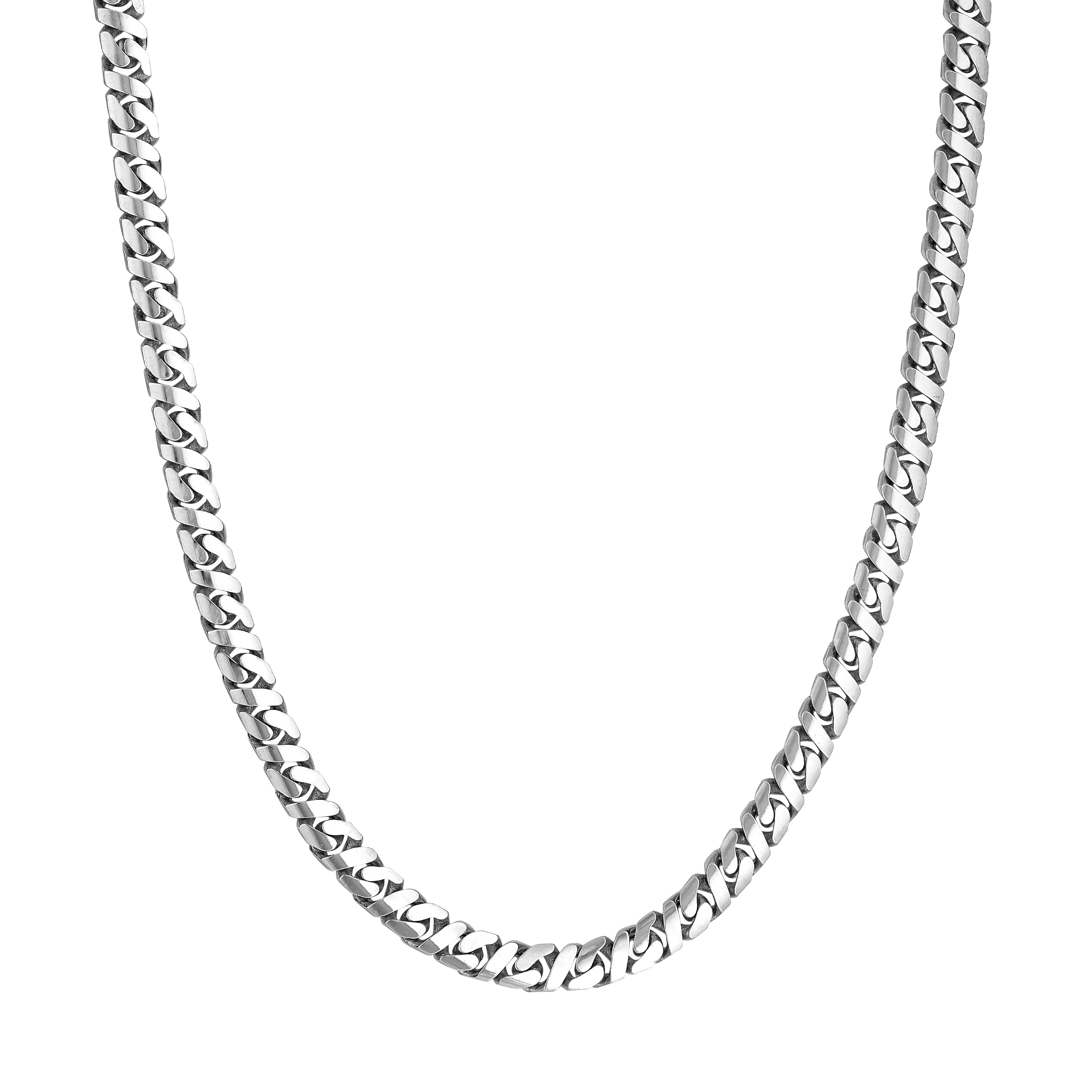 Curb Silver Necklace