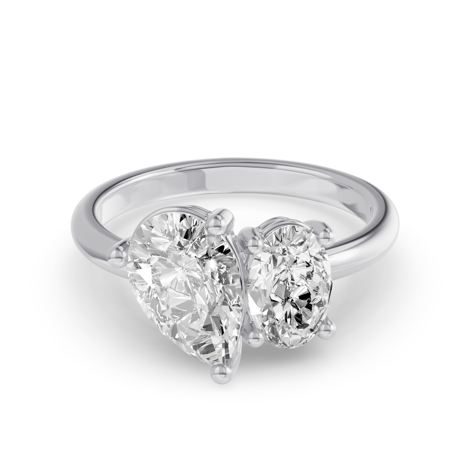 Toi Et Moi Customizable Oval Lab Diamond Ring (Starts at 1.00 ct. tw.)
