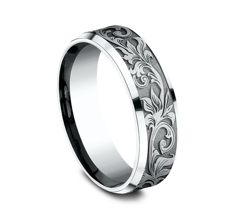 Voyager Finish Beveled Edge Comfort-Fit Band (7mm)