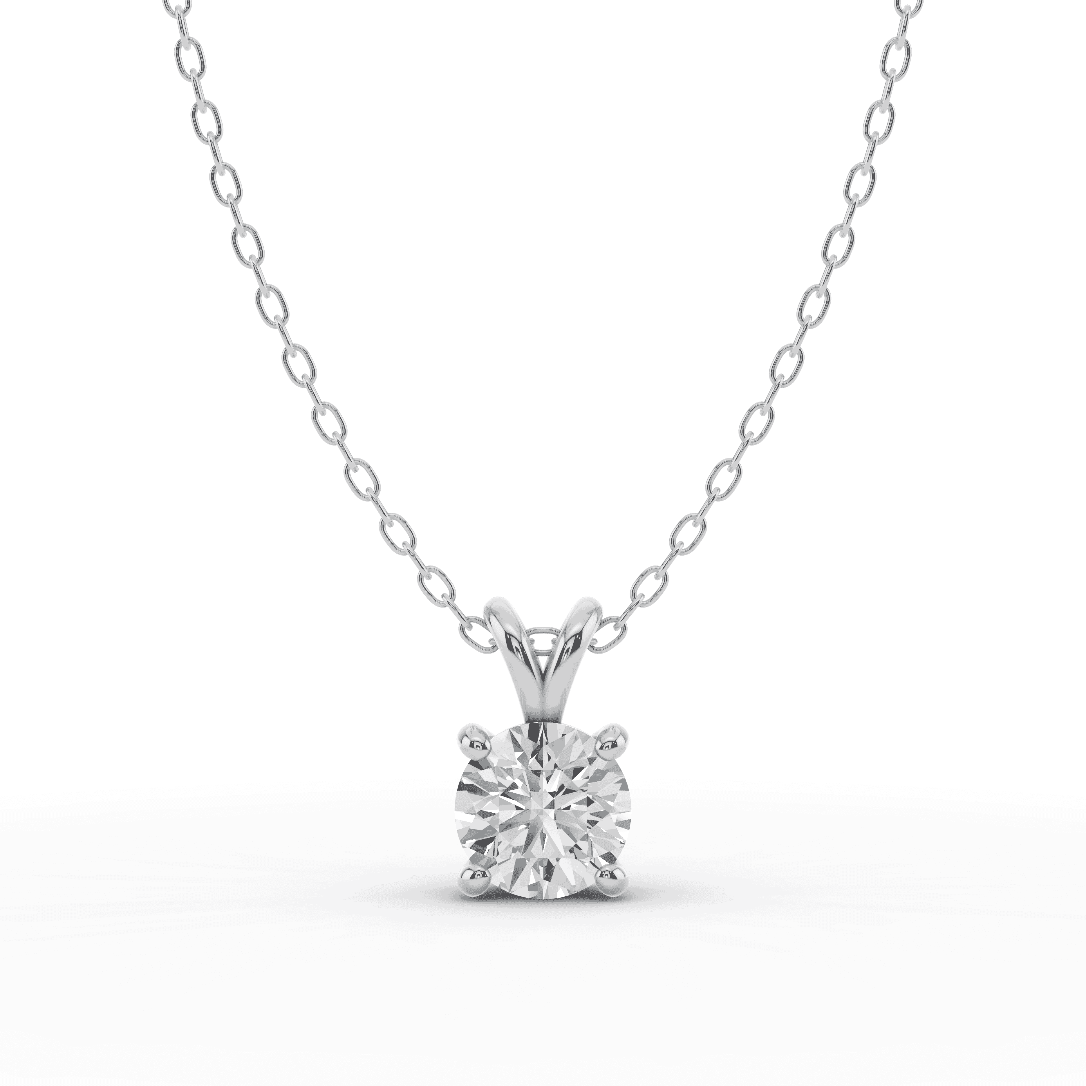 Split Bail Diamond Solitaire Necklace