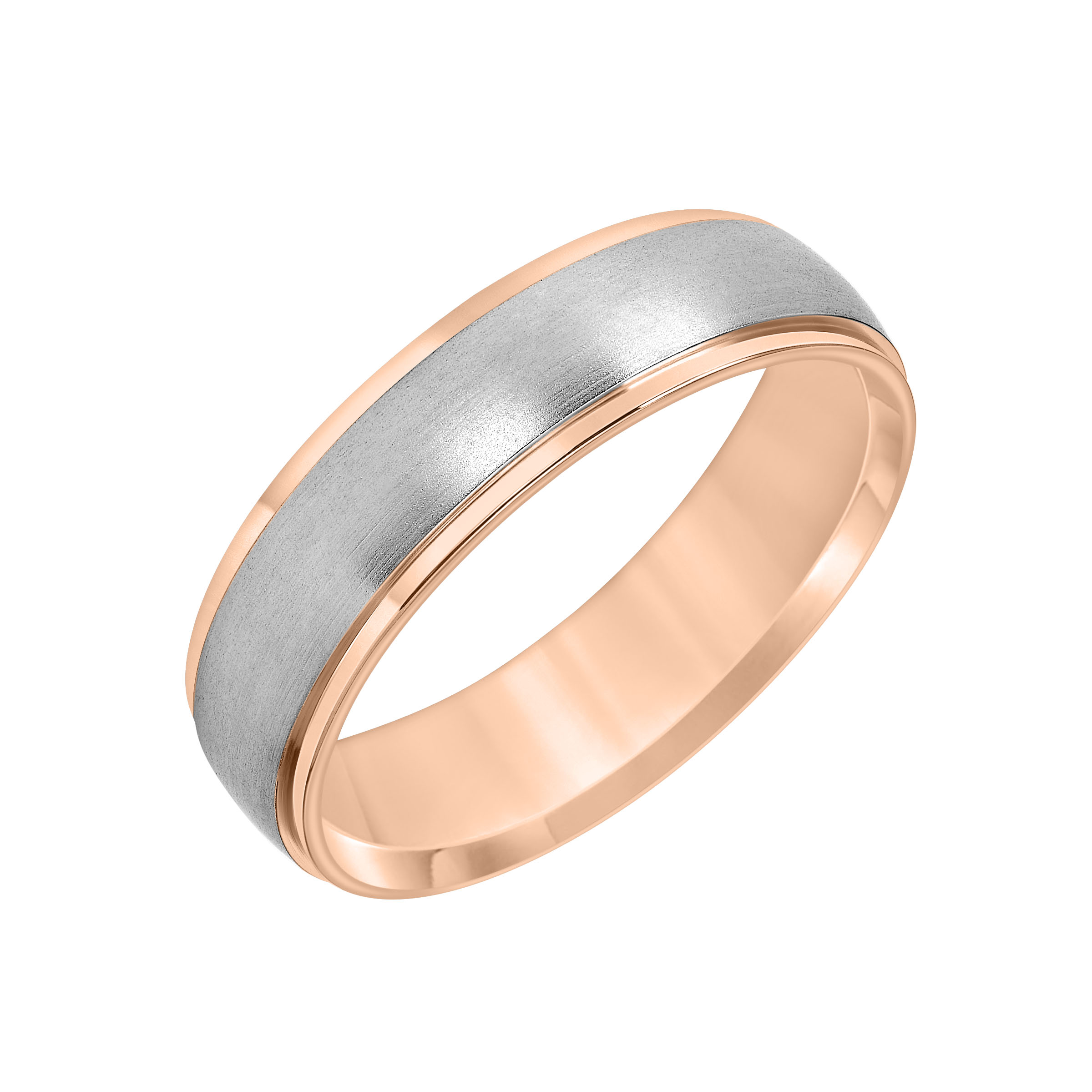 Low Dome Brushed Finish Wedding Band (6mm)
