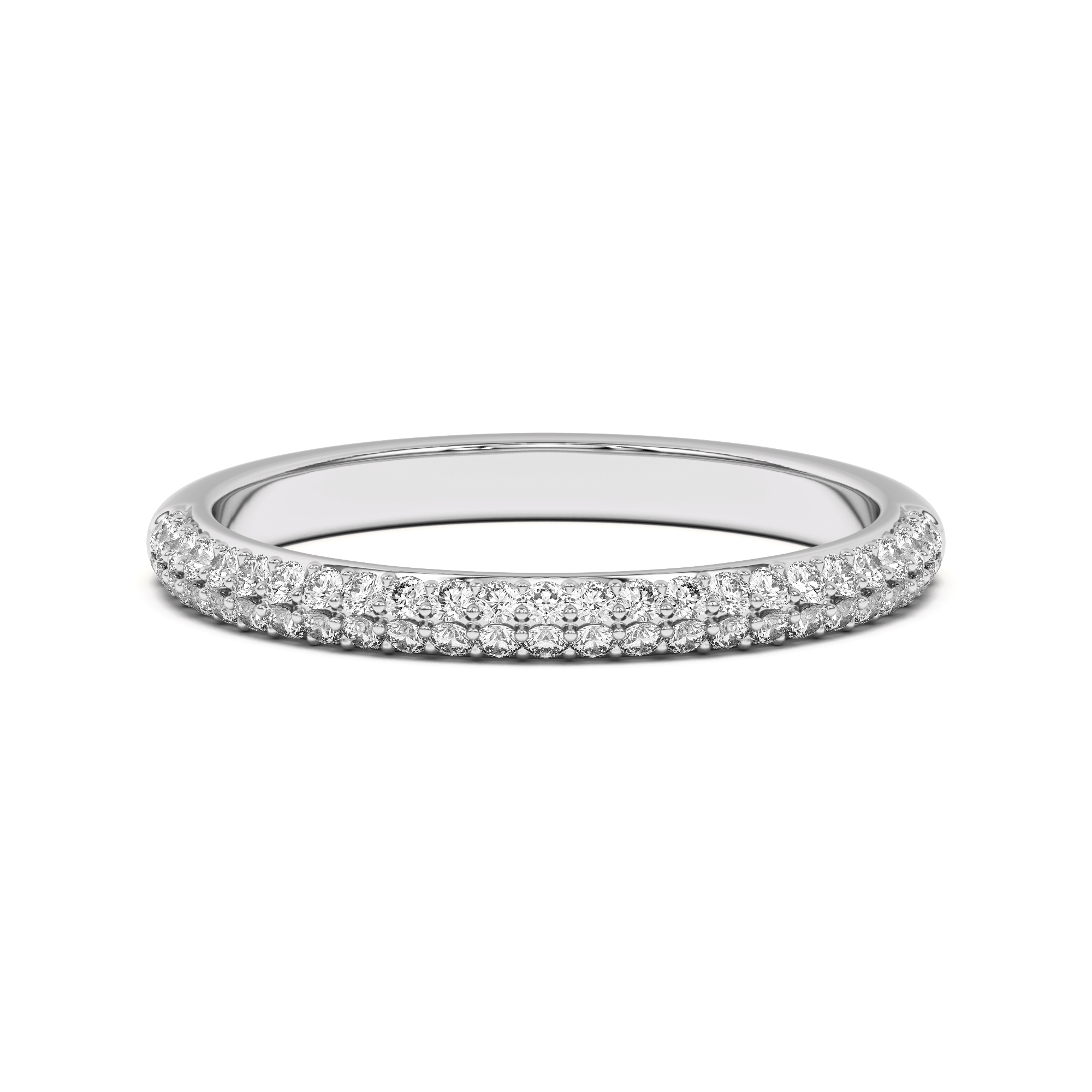 Ingrid Double Row Pave Band