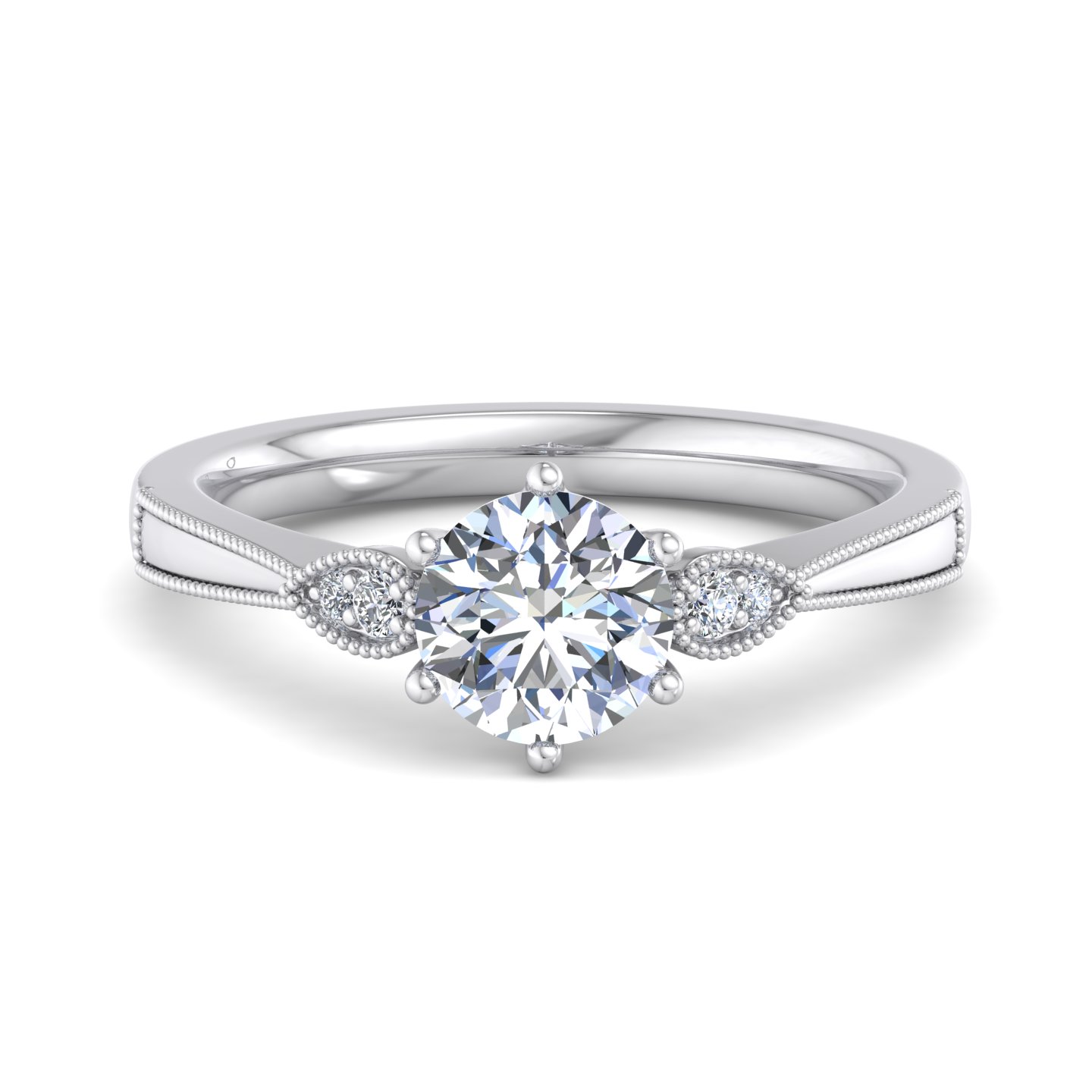 Itzel Pave Milgrain Engagement Ring