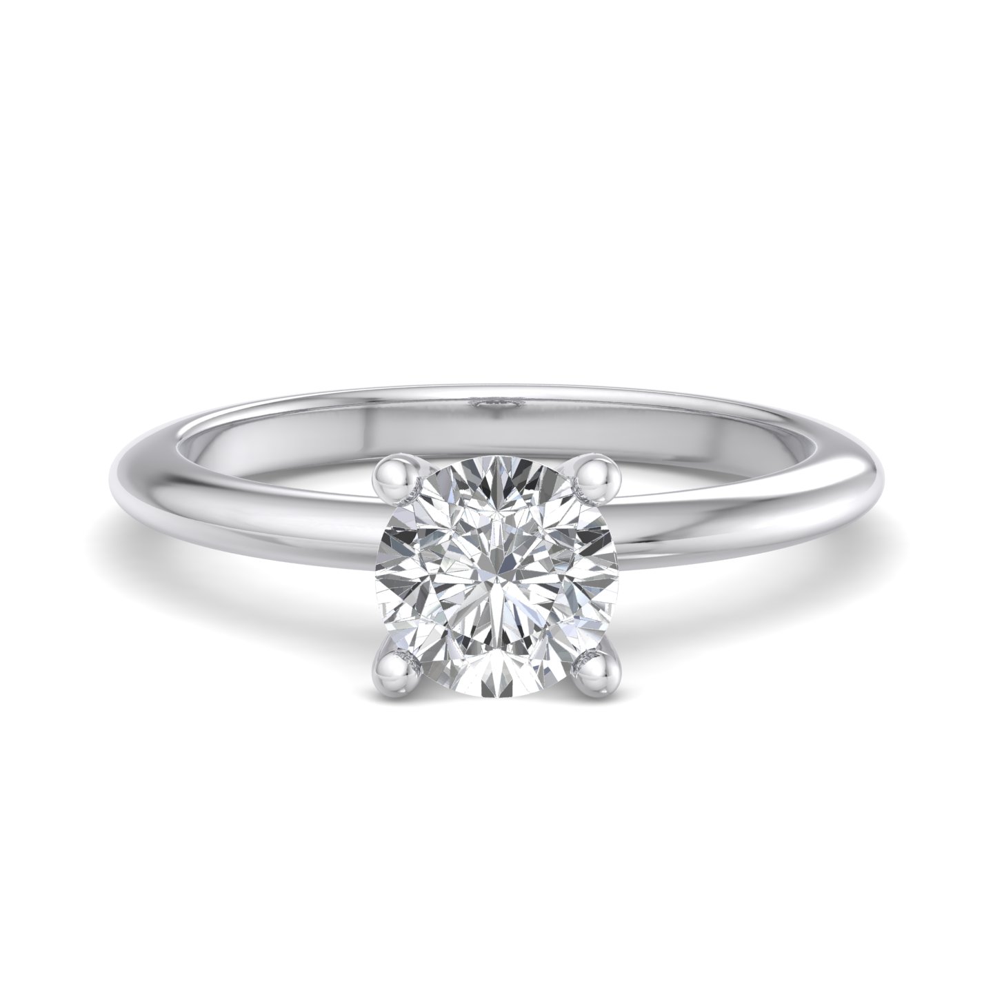 Amber Hidden Halo Engagement Ring
