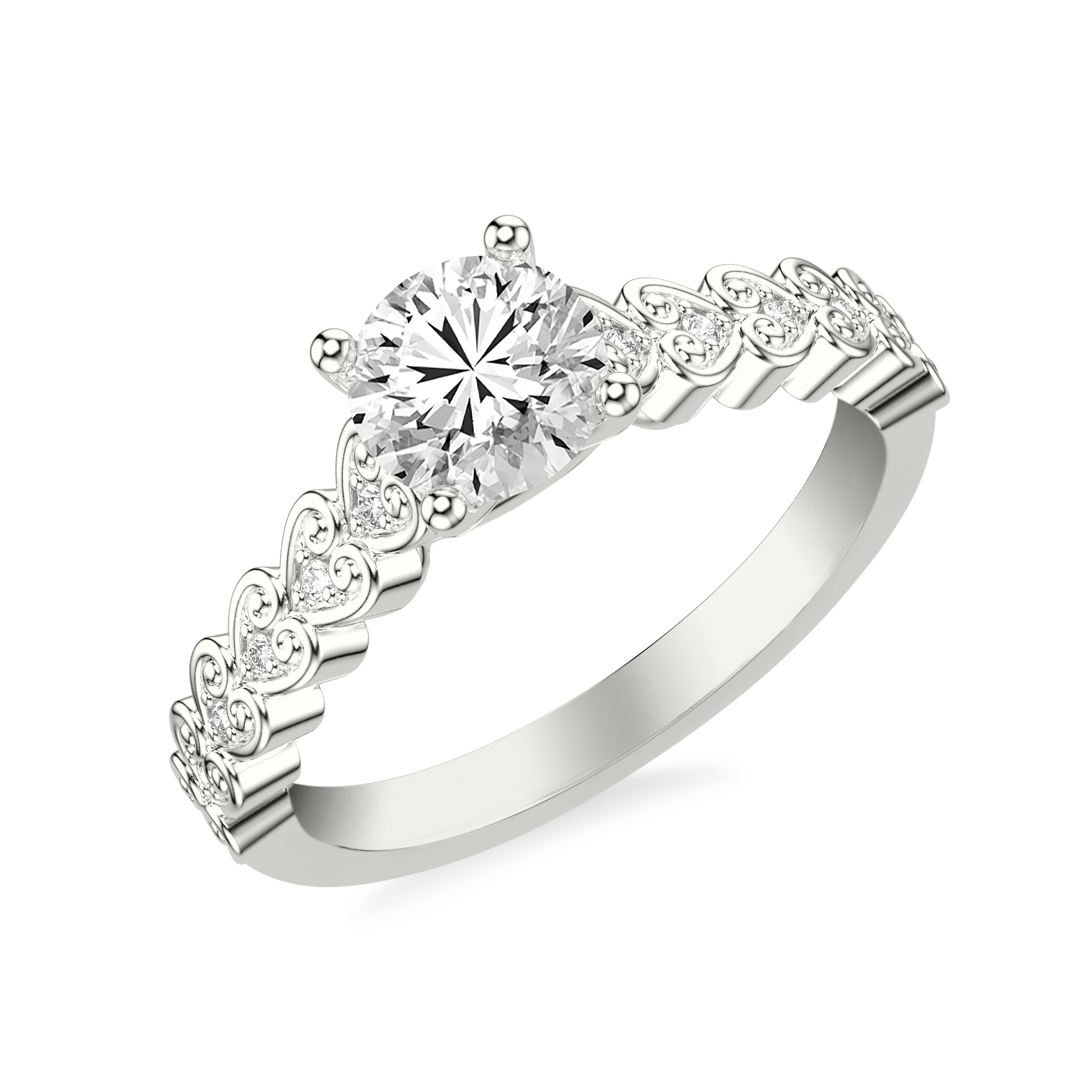 Corazon Pave Engagement Ring