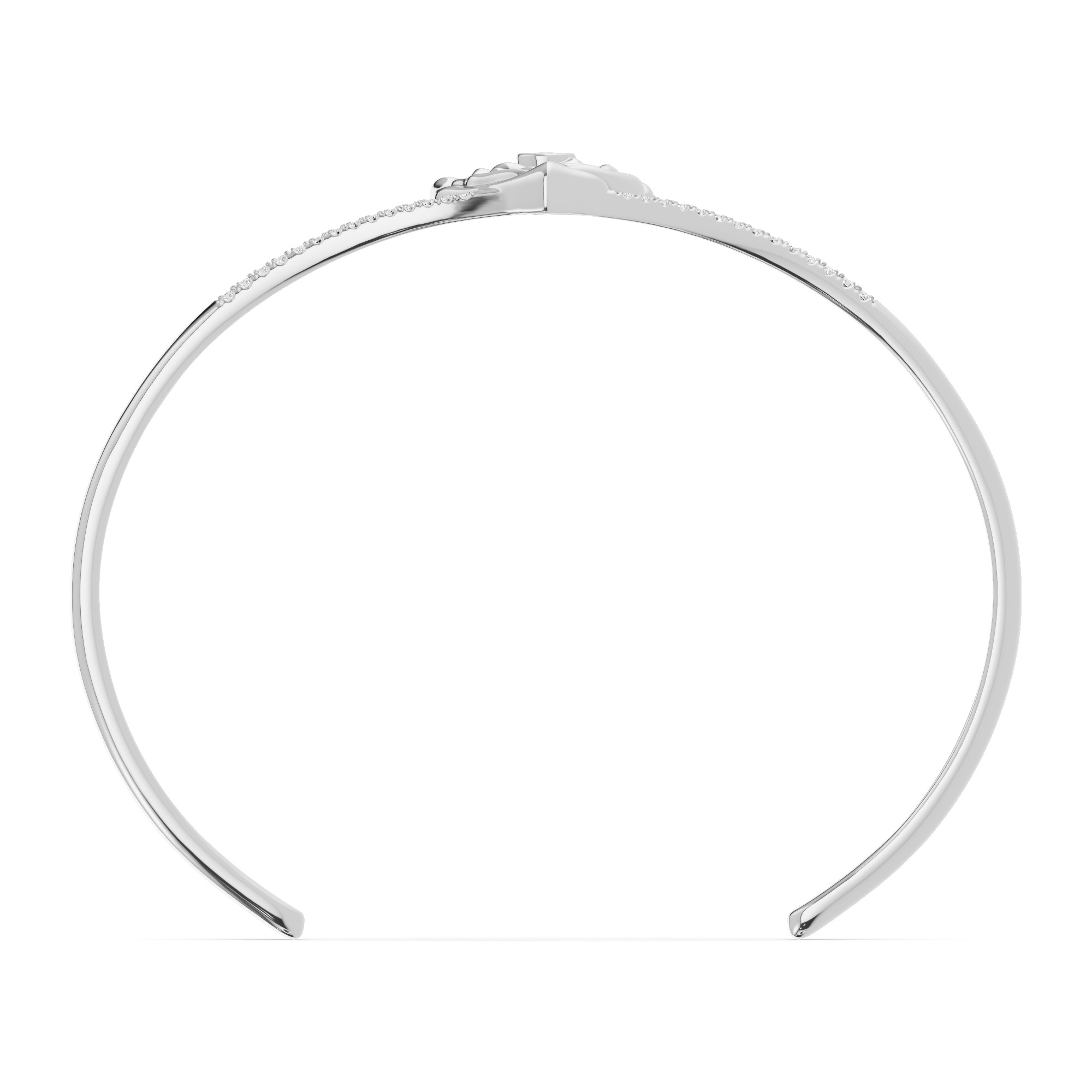 Rose Heart Diamond Bangle