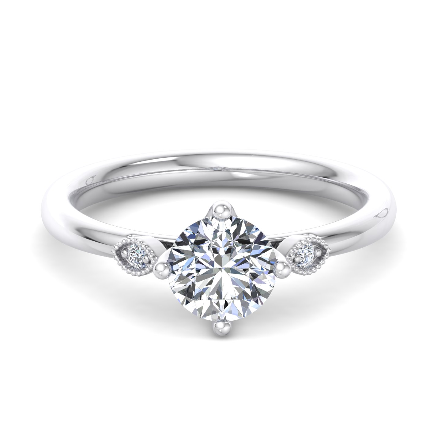 Jayleen U-Prong Three-Stone Engagement Ring