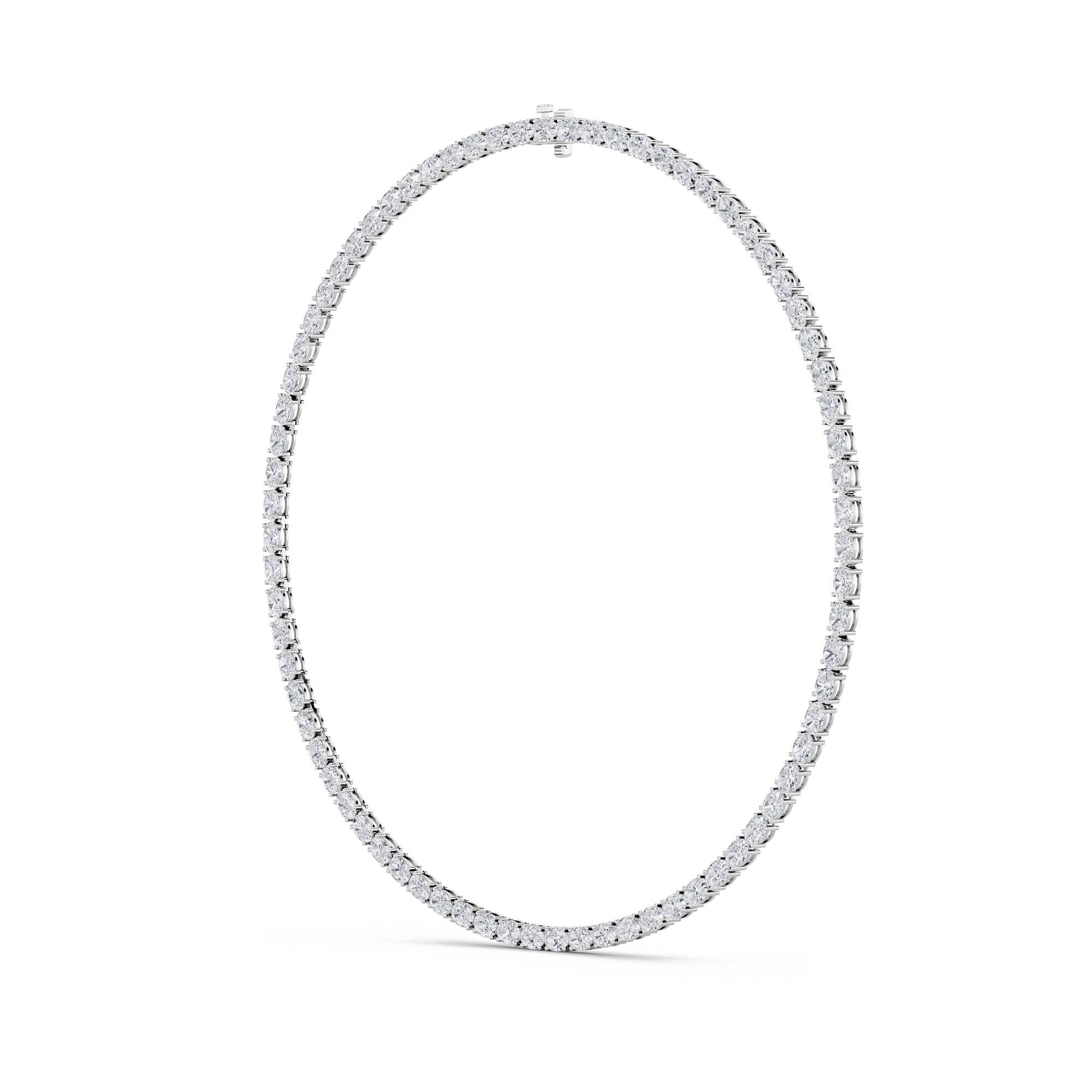 Adjustable Oval Lab Diamond Eternity Necklace