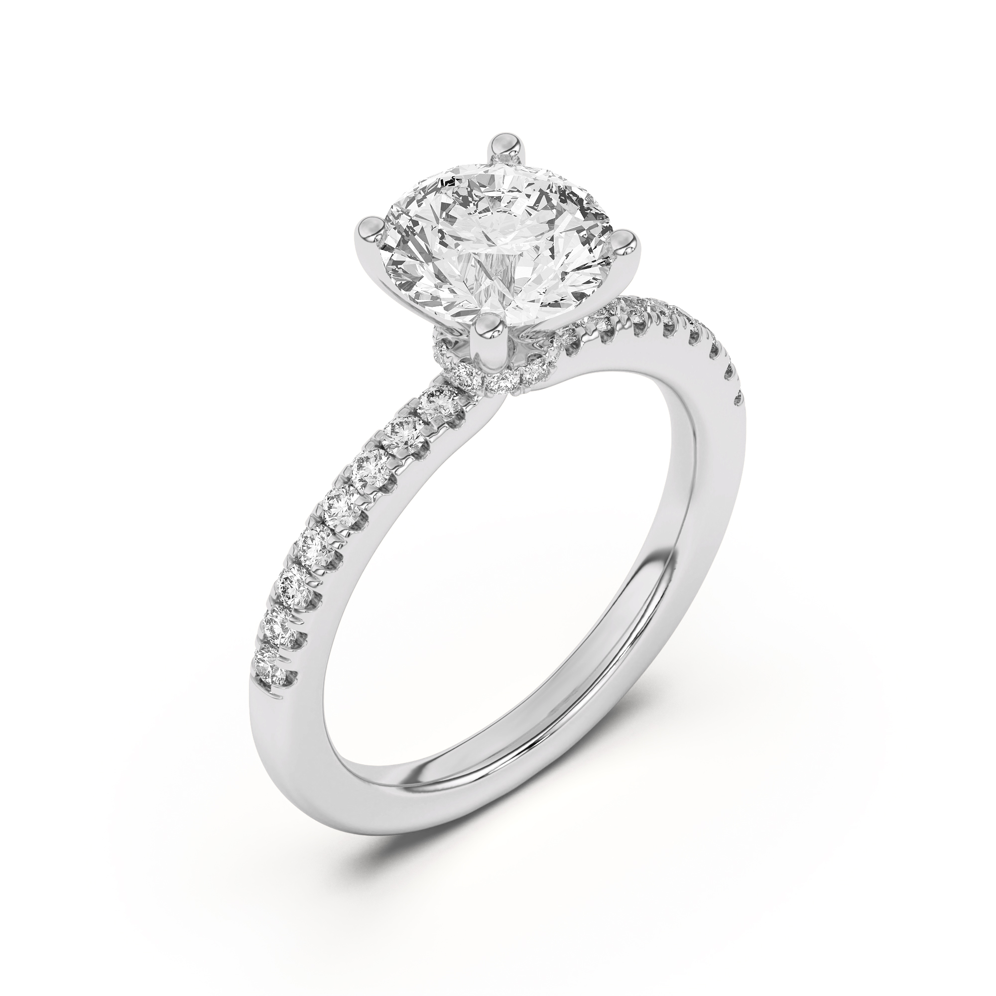 Britta Pave Hidden Circlet And Band Engagement Ring