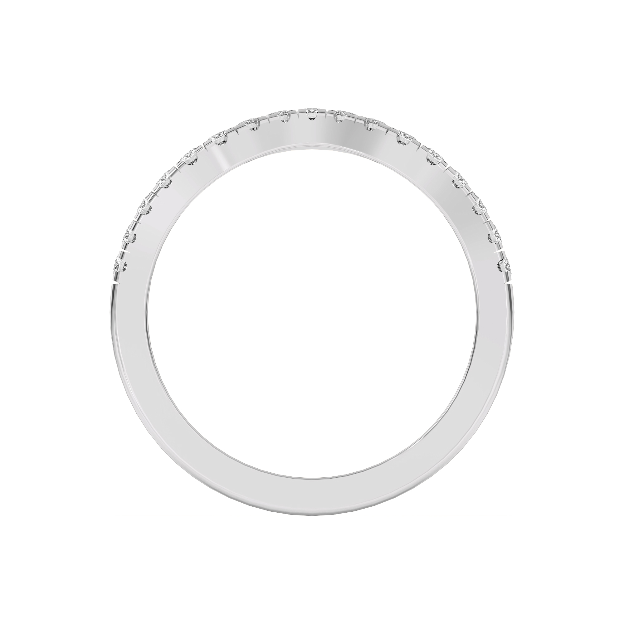 Trielle Pave Curved Band