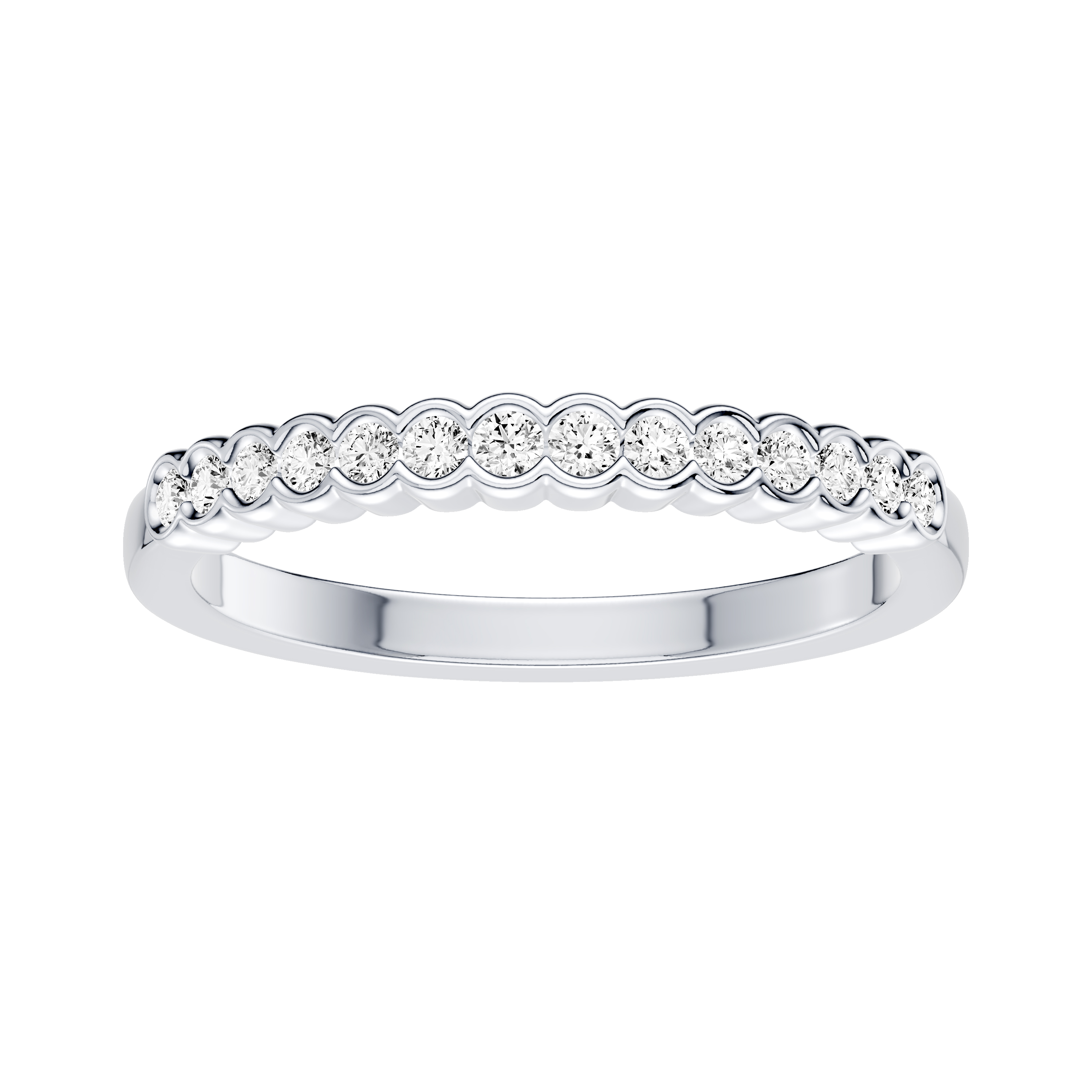 Classic Open Bezel Diamond Band