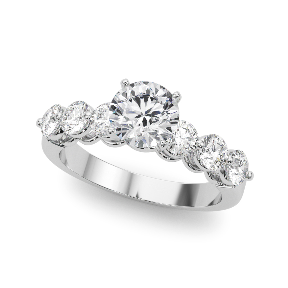April Single Shared Prong Engagement Ring