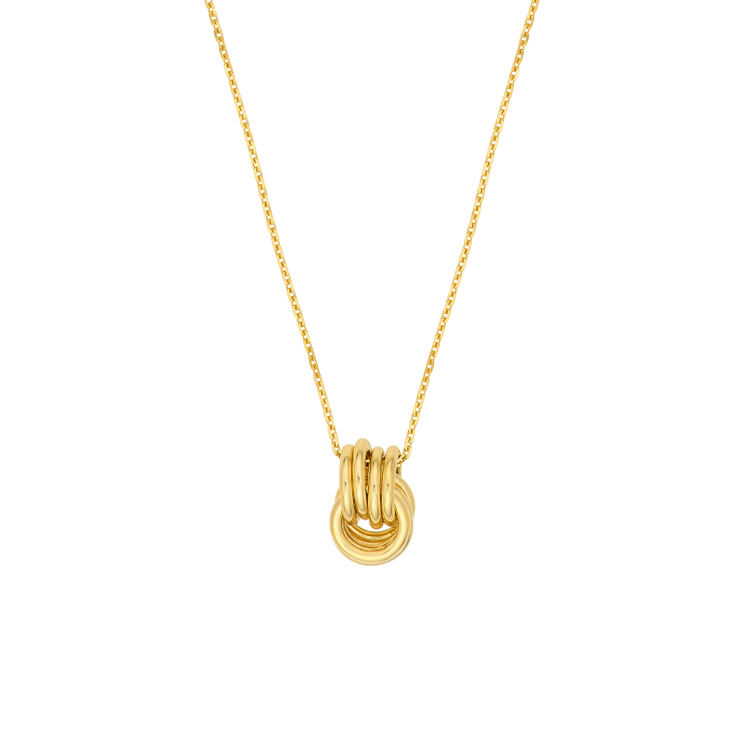 Stacked Gold Ring Necklace
