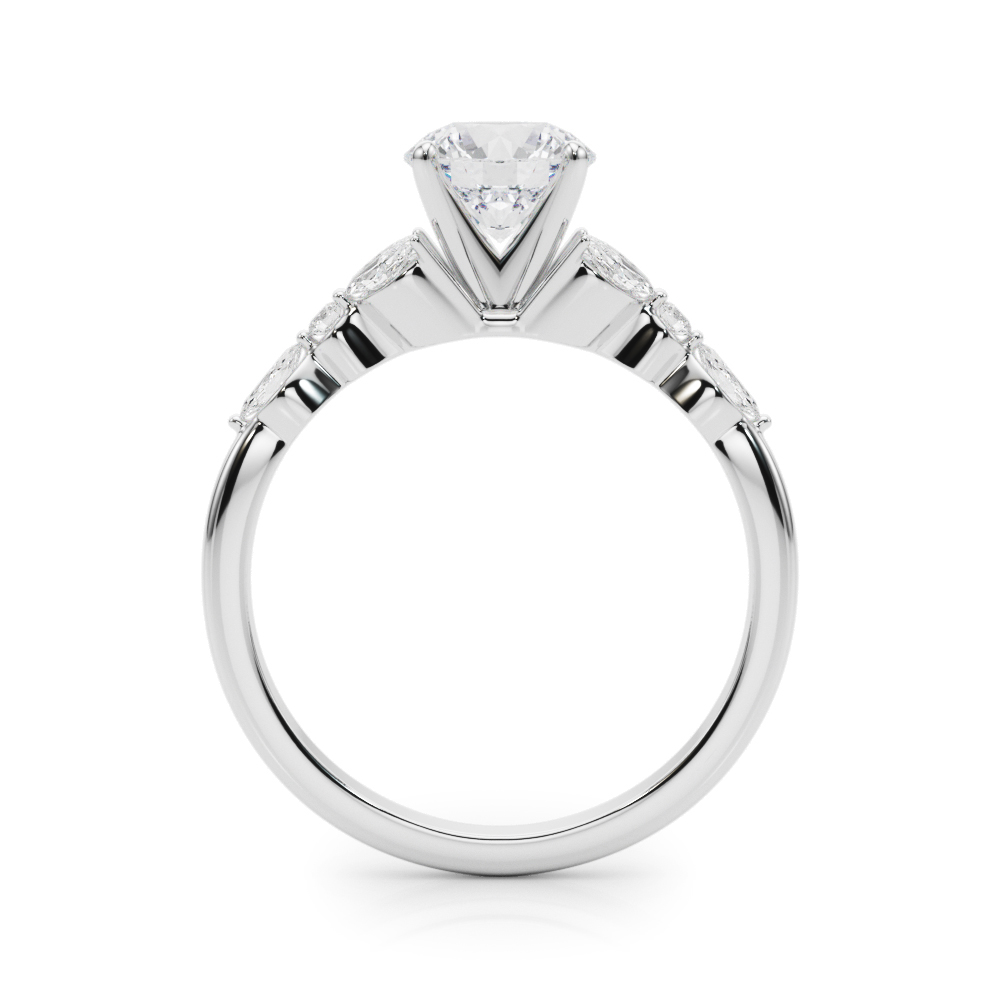 Willa Marquise And Round Diamond Engagement Ring