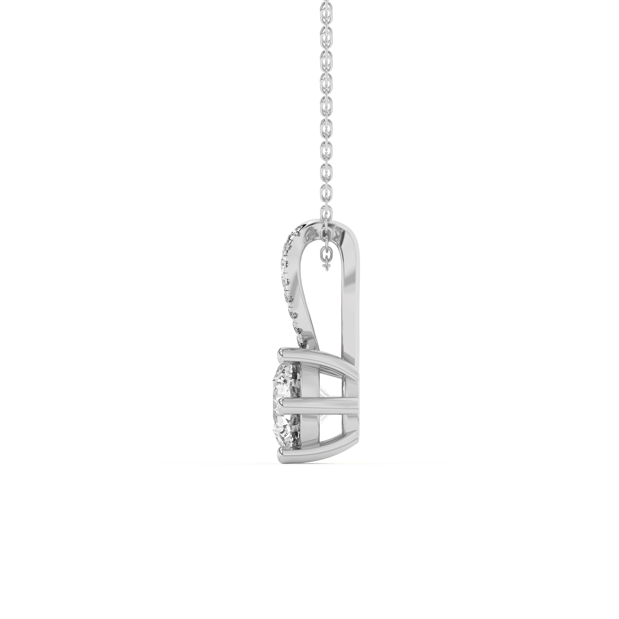 Amadea Split Bale Pavé Lab Diamond Necklace