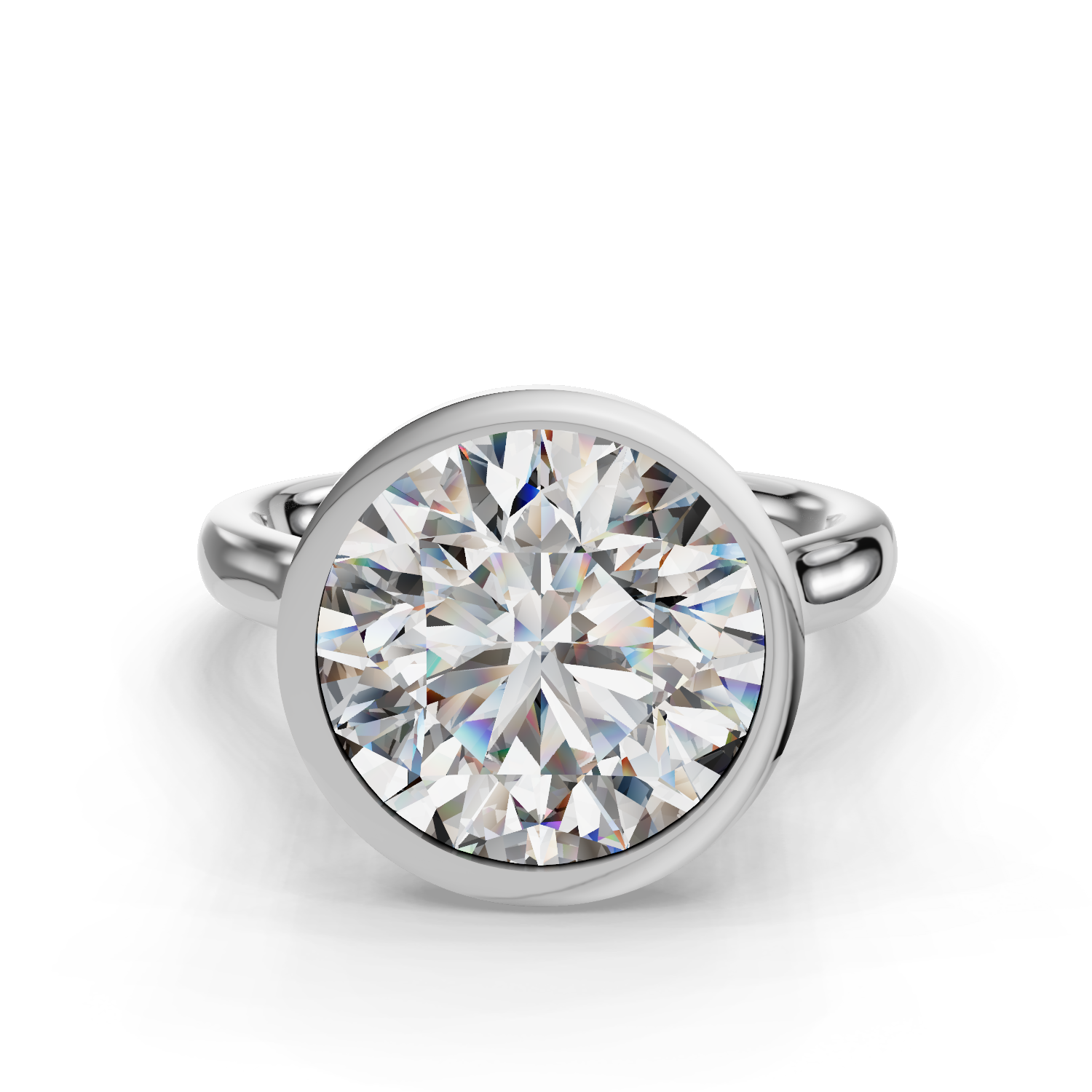 Emery Bezel Solitaire Engagement Ring (2.5mm)