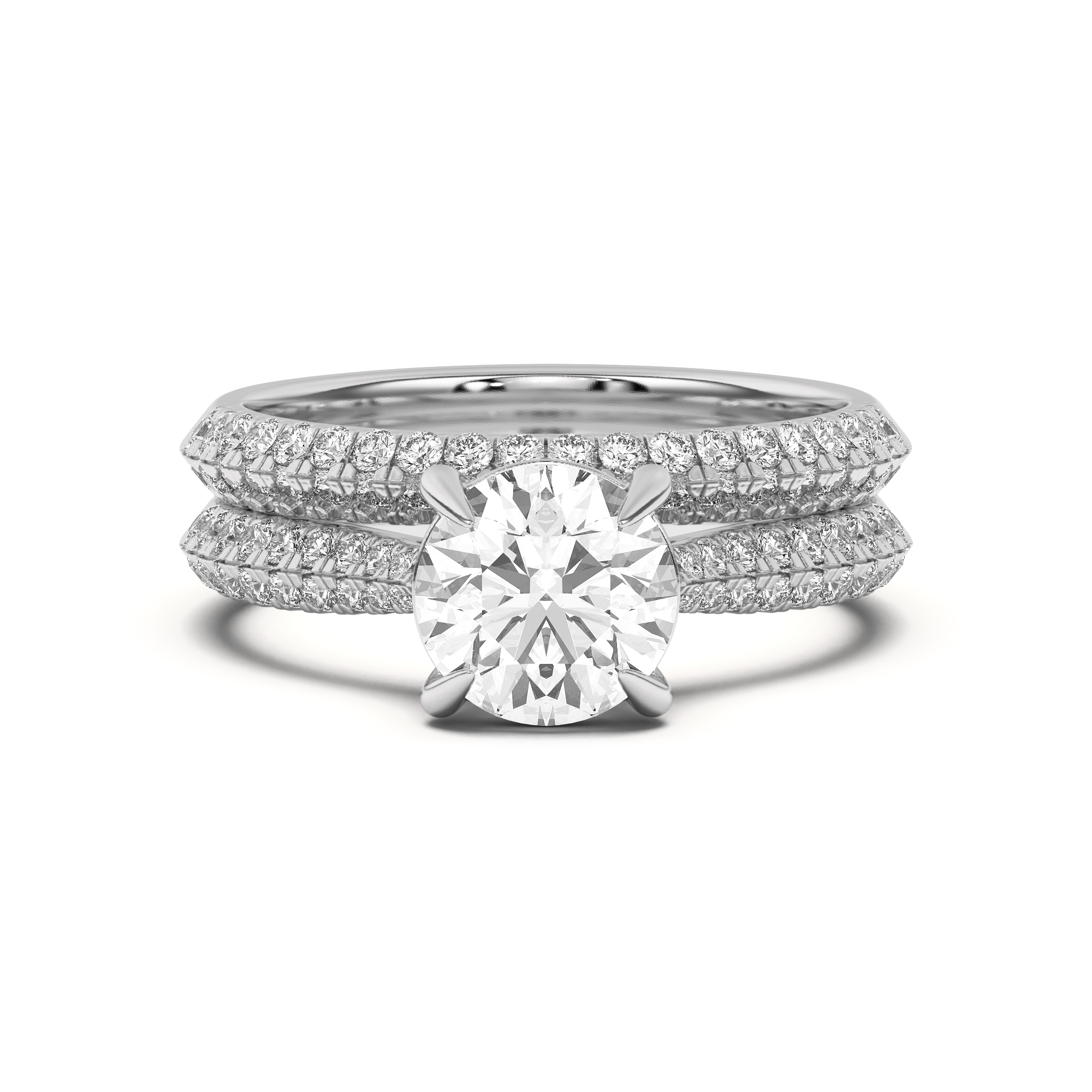 Karen Knife-Edge Pave Band