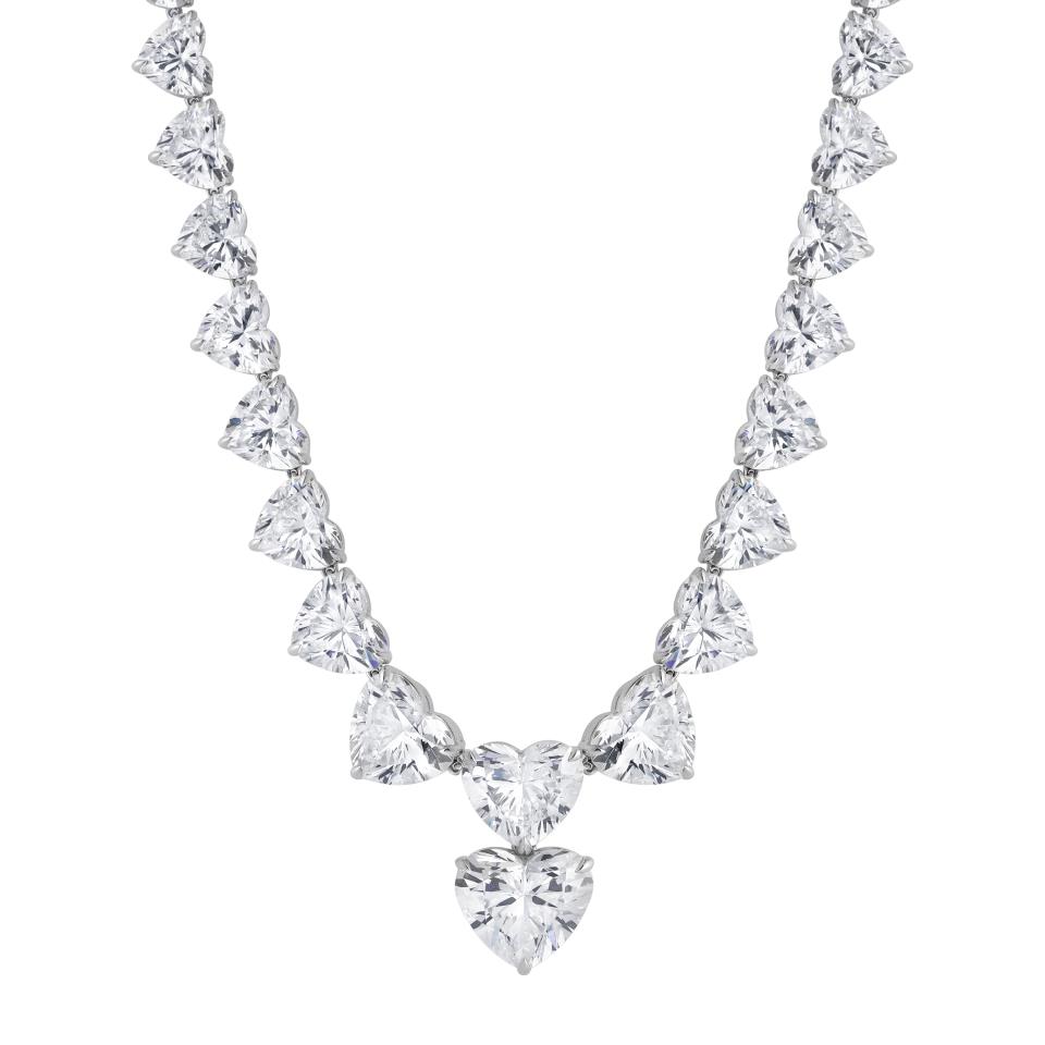 Riviera Heart Lab Diamond Masterpiece Necklace (166.56 ct. tw.)