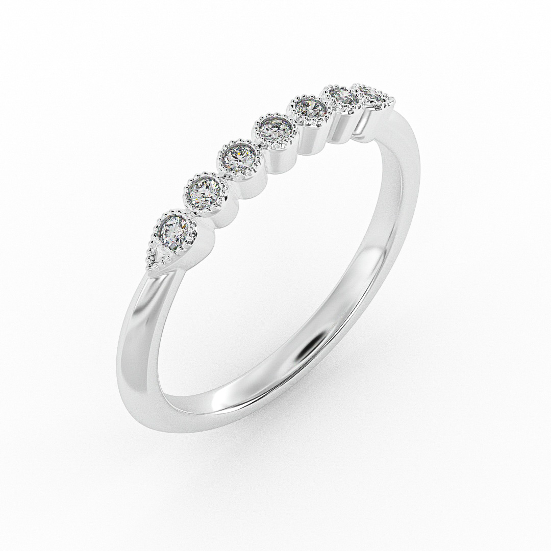 Serenity Milgrain Diamond Band