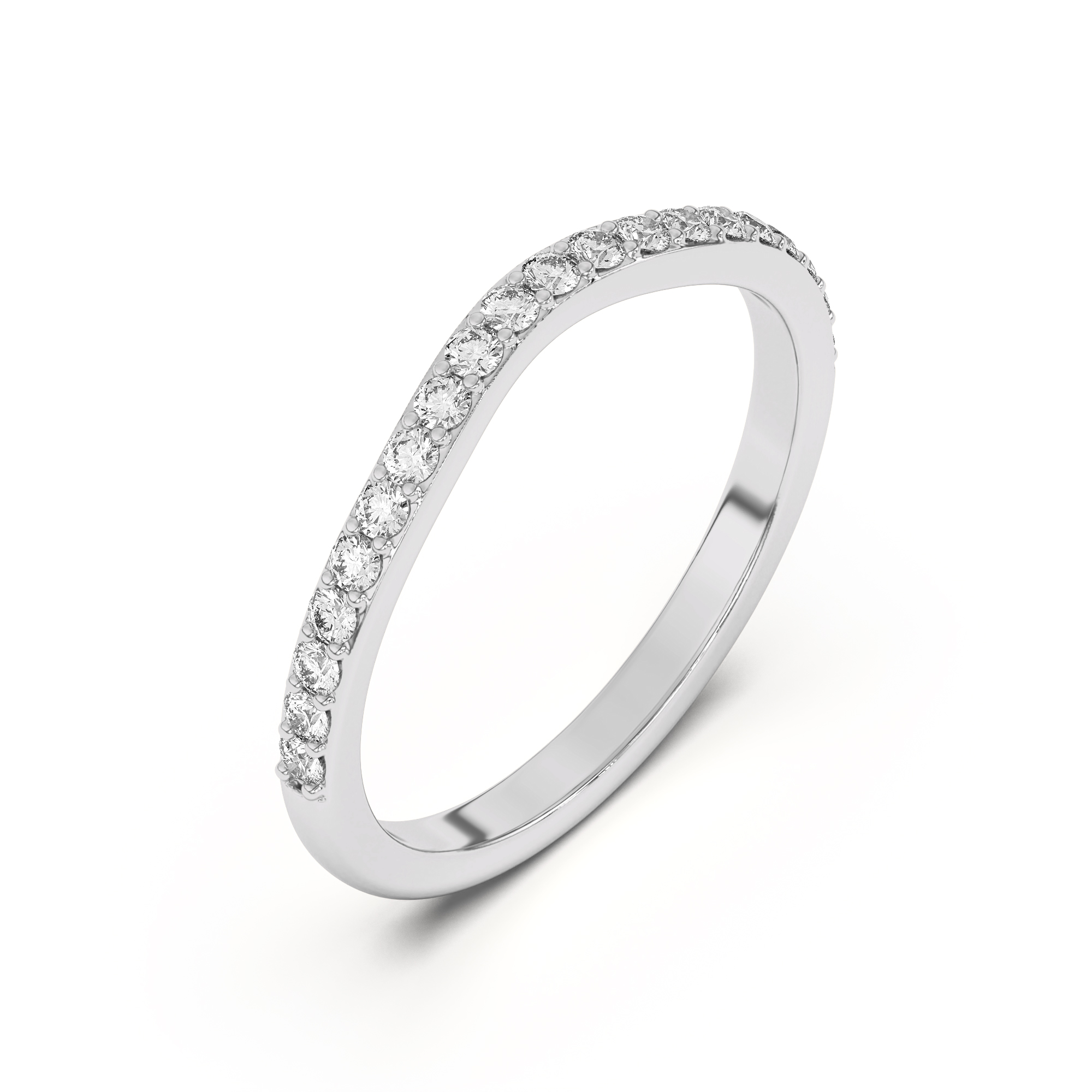 Rita Curved Pave Band