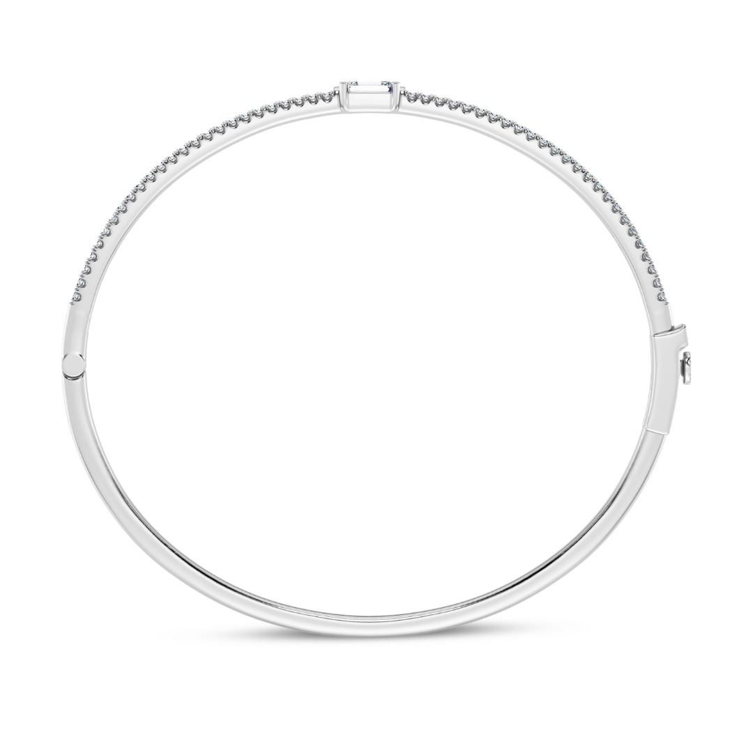 Double Row Emerald Diamond Bangle