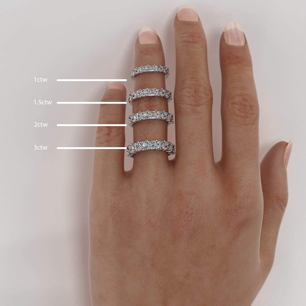 Princess Cut Diamond 7 Stone Ring