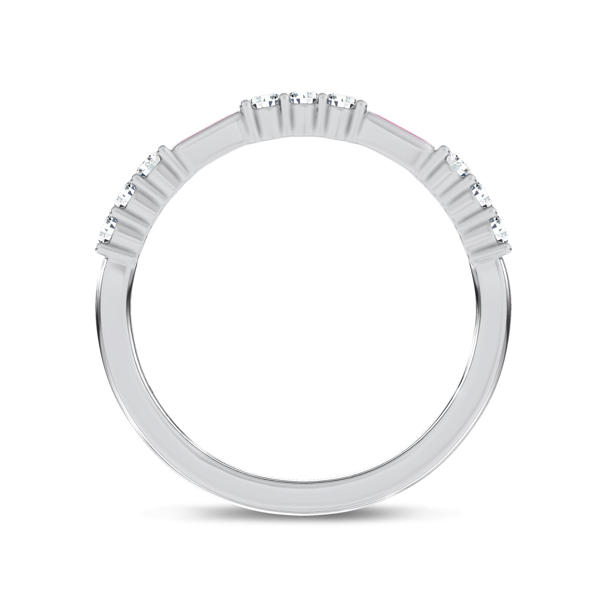 Fiora Pink Ceramic Diamond Band by Christian Siriano
