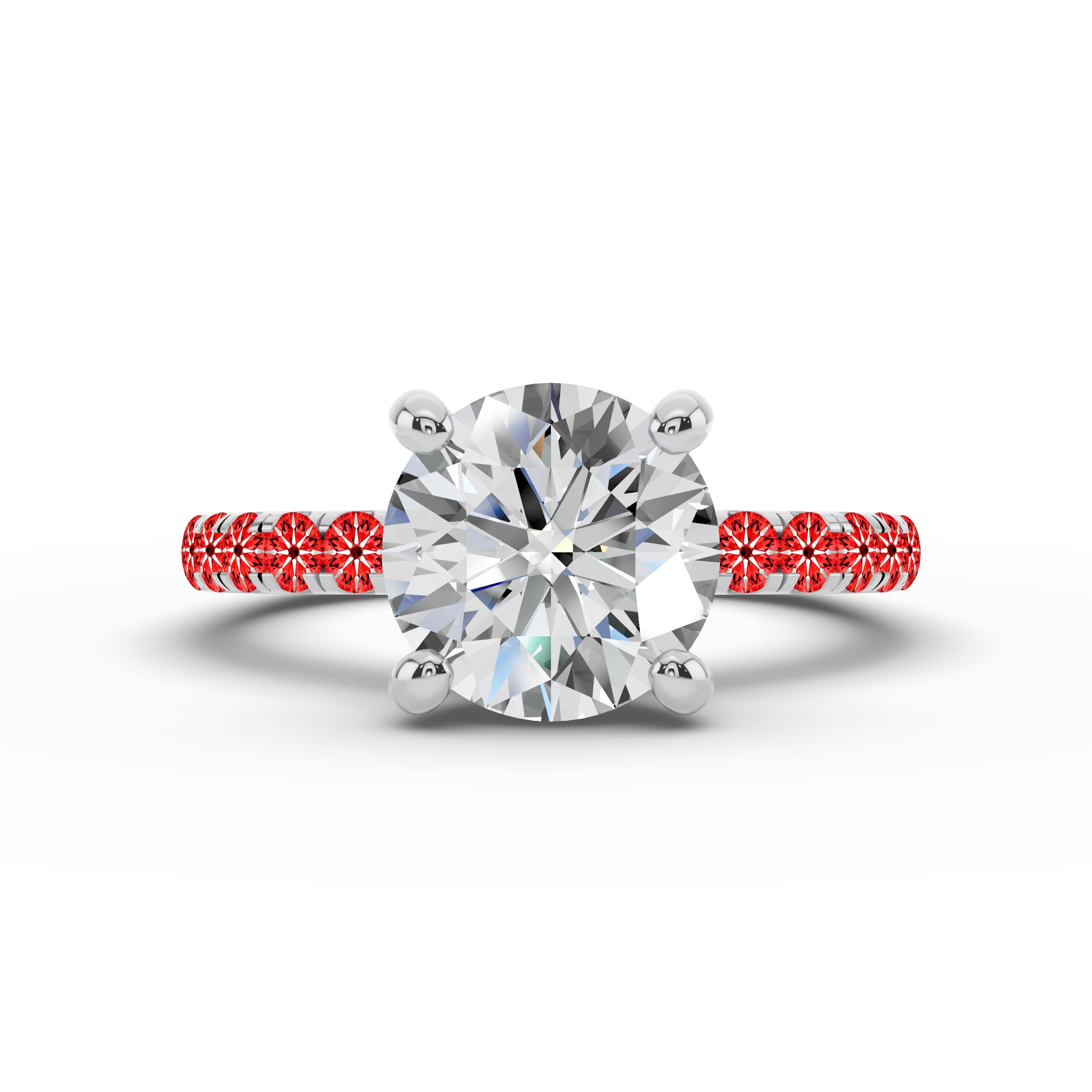 Signature Hearts and Arrows Classic Hidden Halo Pave Engagement Ring (1/2ct. tw.)