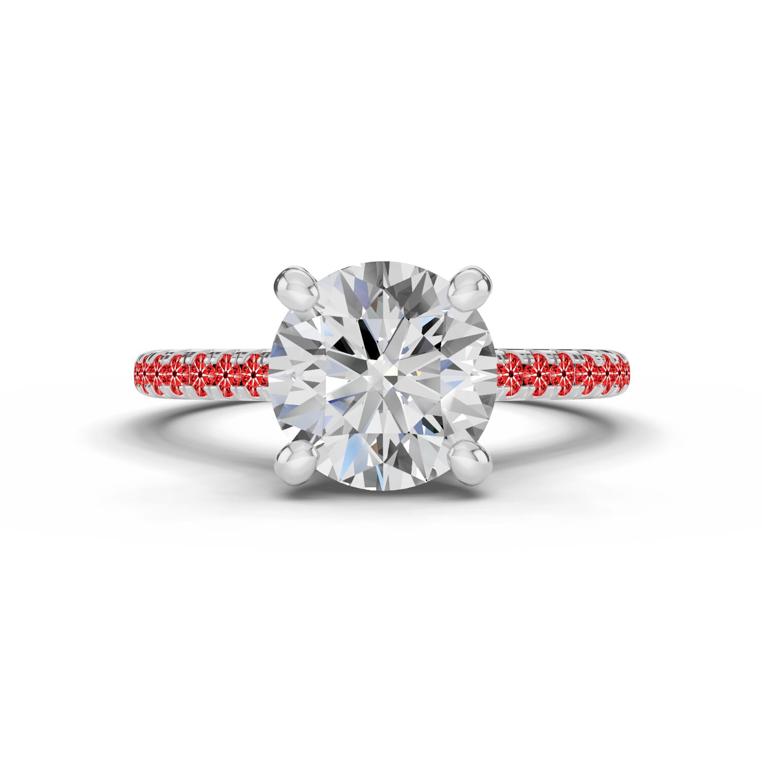 Signature Hearts and Arrows Classic Hidden Halo Cathedral Engagement Ring (.30ct. tw.)
