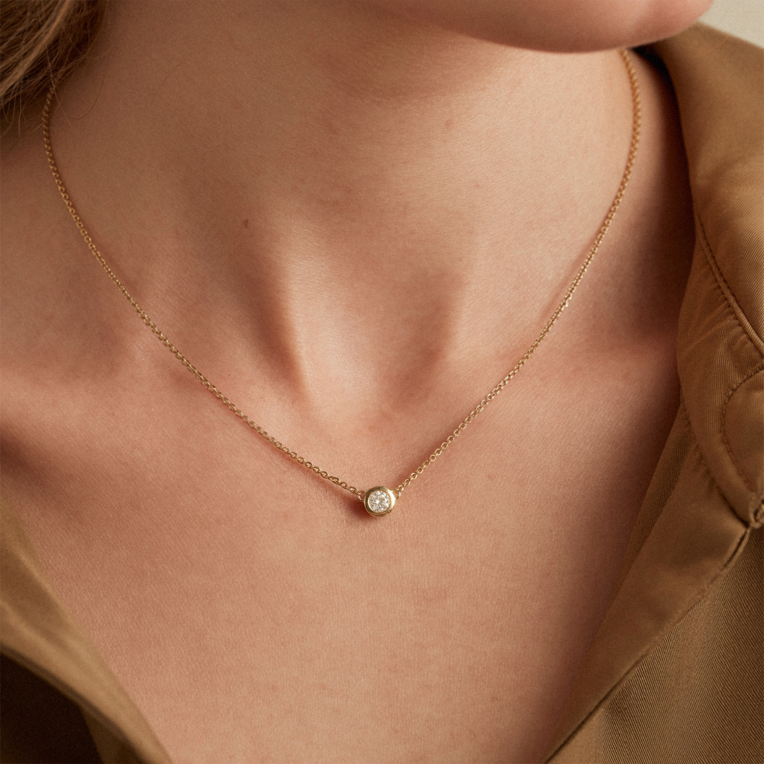 Opus Lab Diamond Bezel Necklace