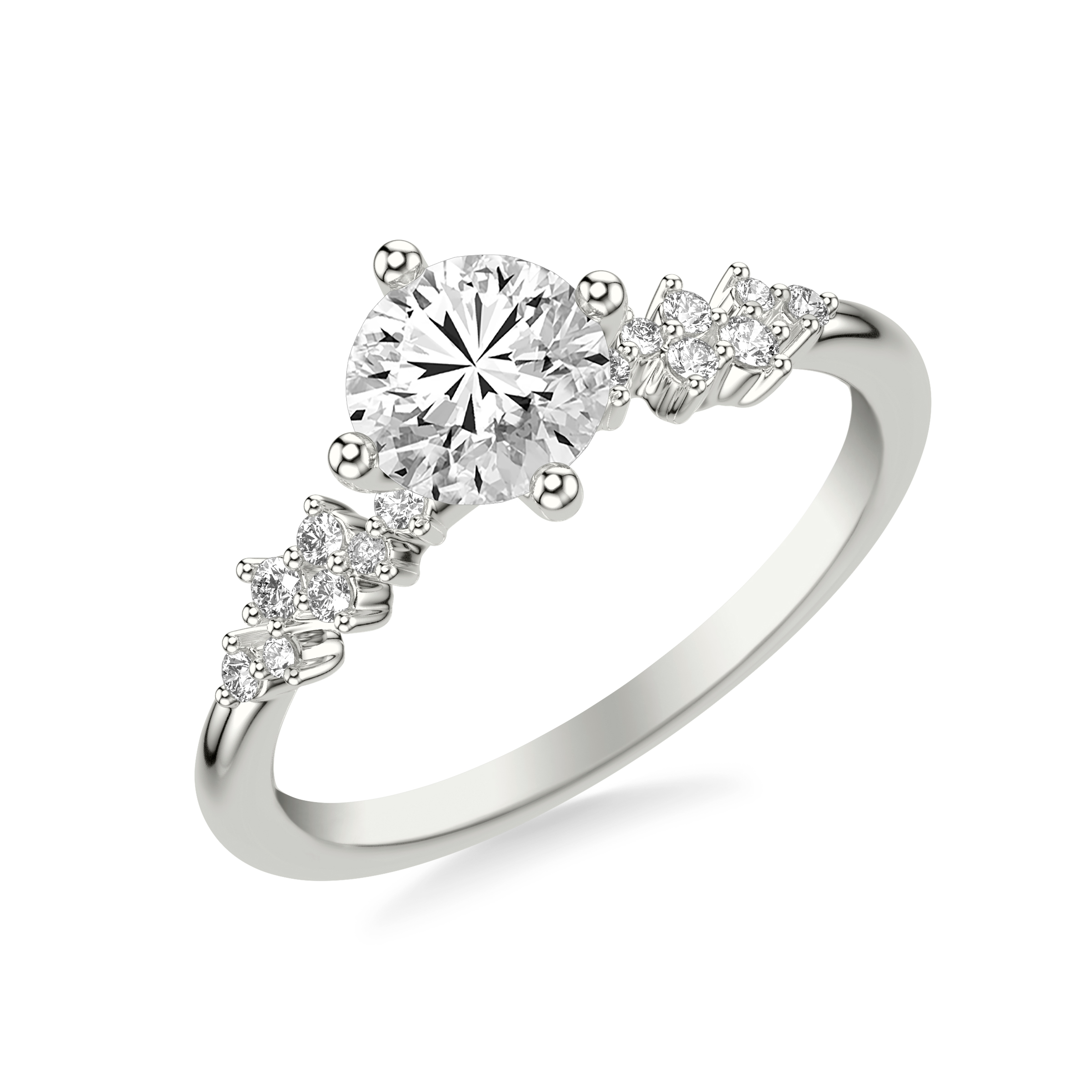 Coco Scattered Diamond Engagement Ring