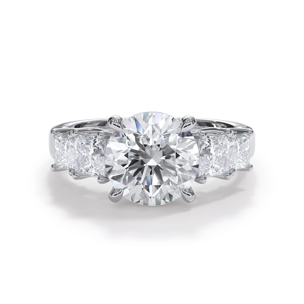 Bellora Graduated Princess-Cut Engagement Ring