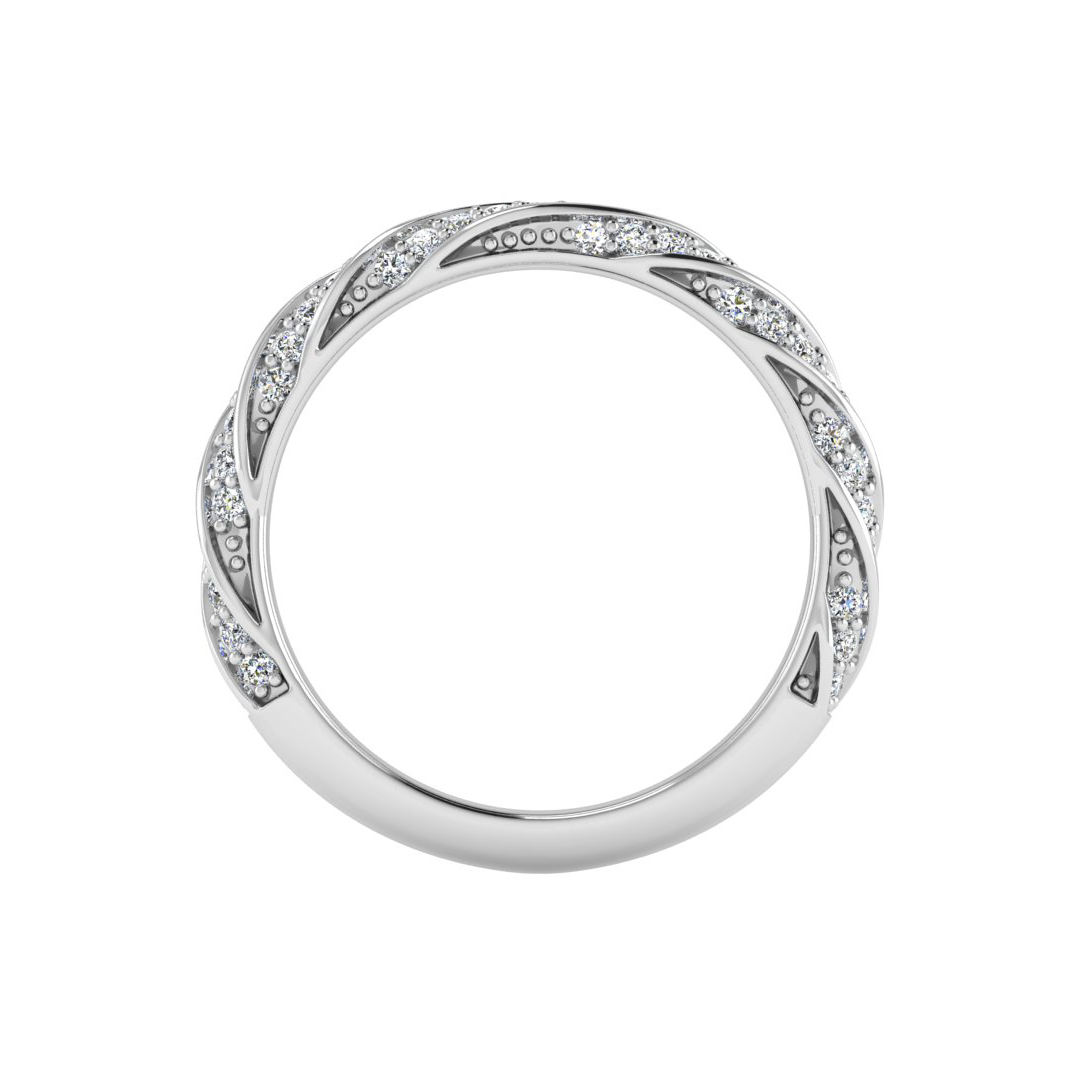 Rosa Spiral Pave Band