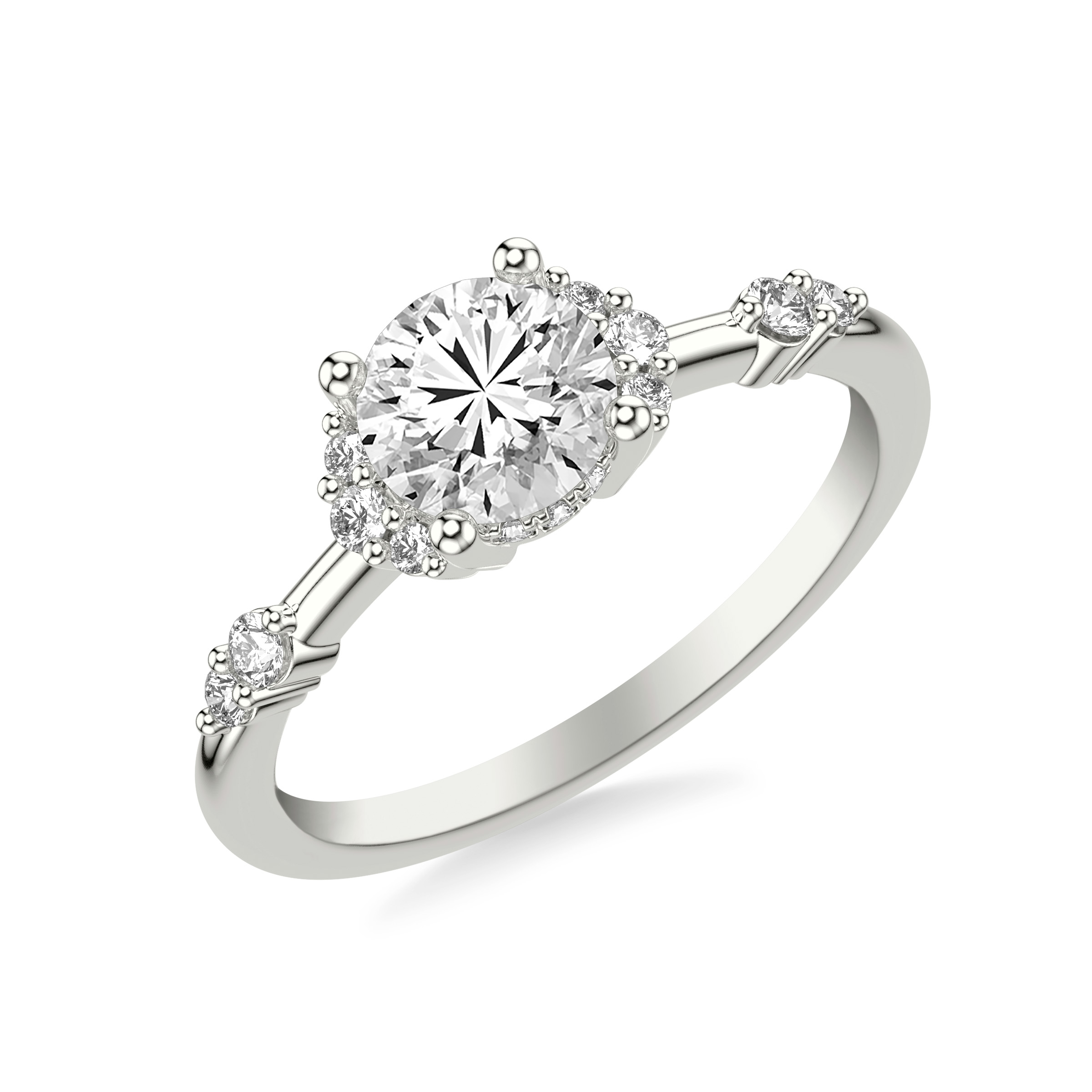 Dove Diamond Accent Engagement Ring