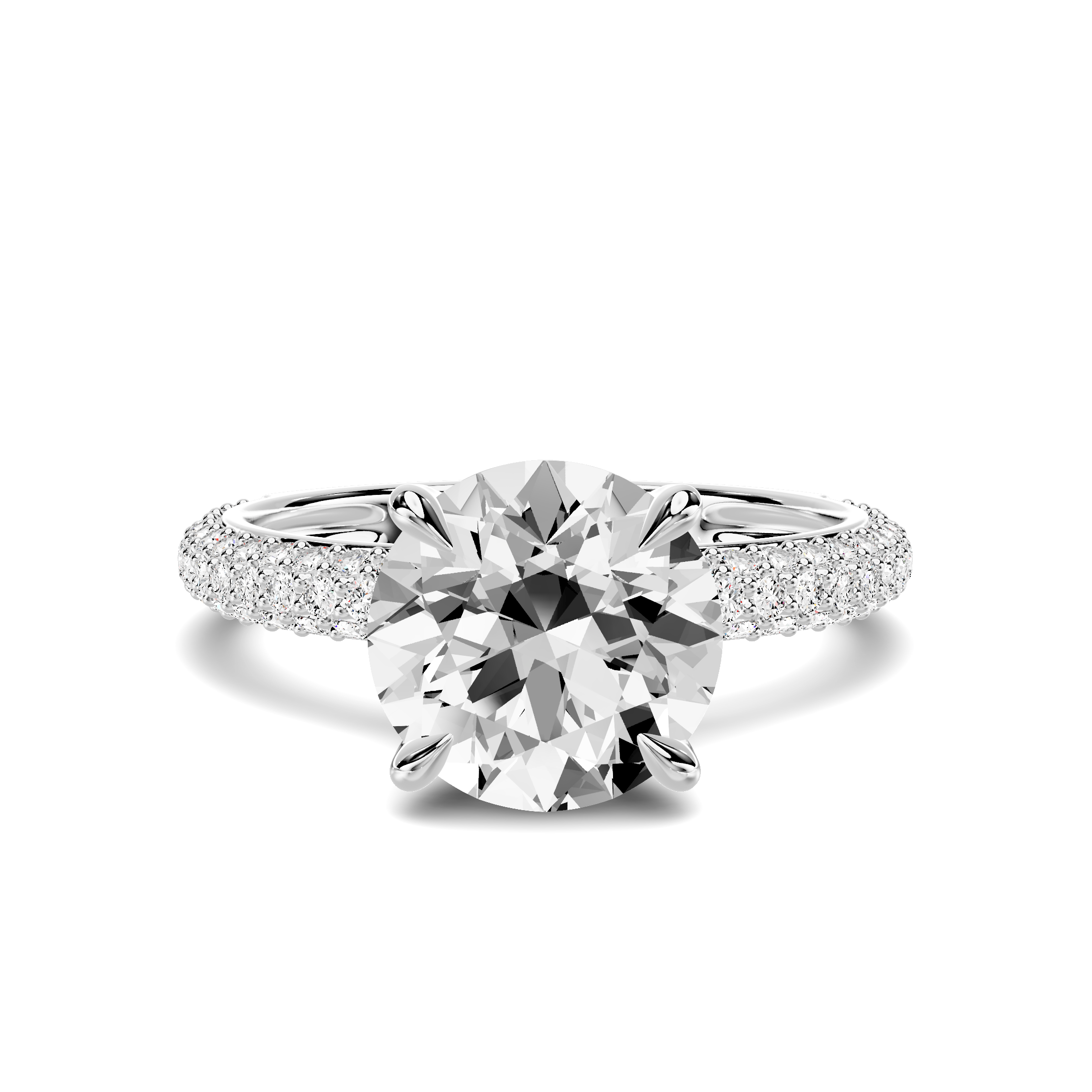 Selora Rolled Pave Engagement Ring