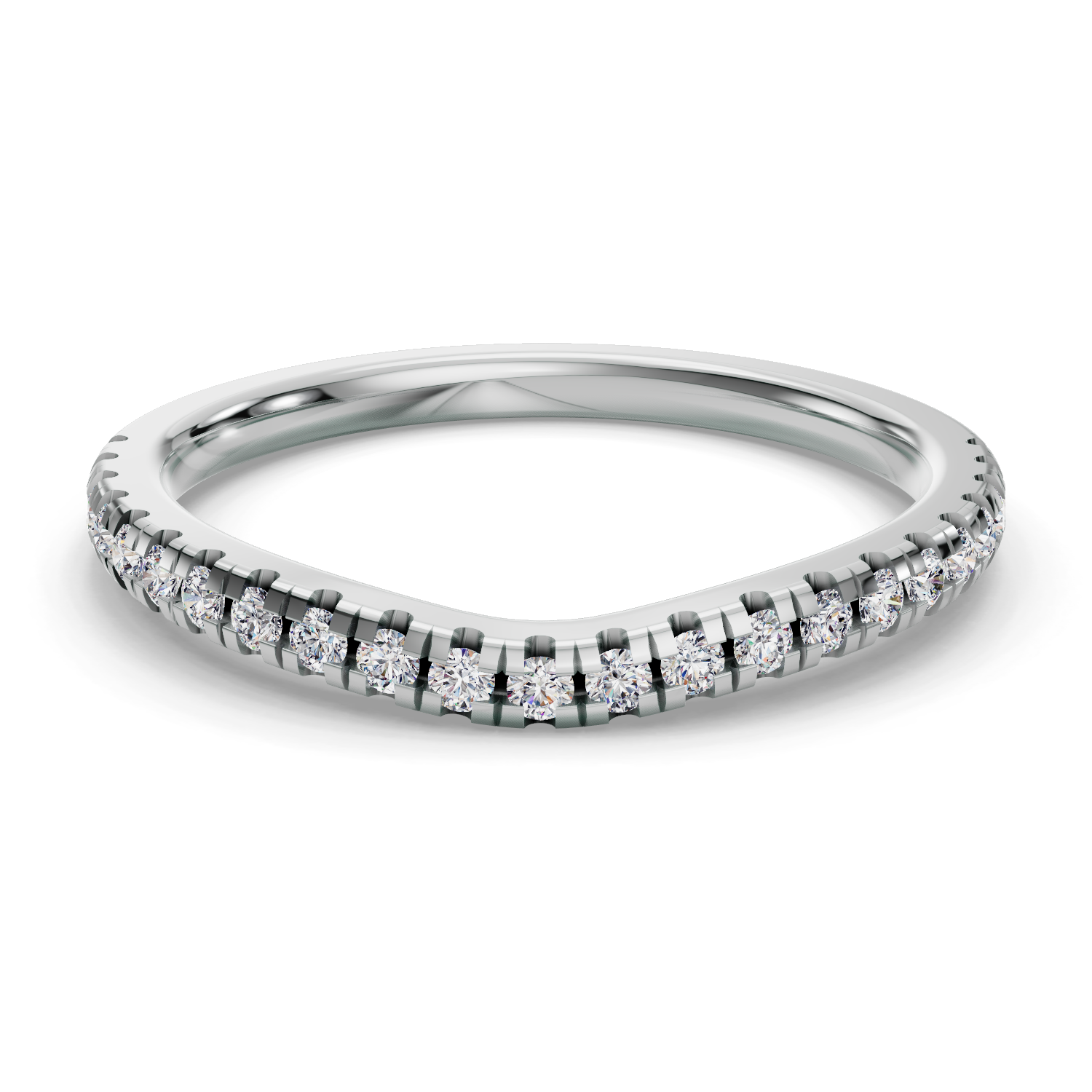 Tillie Curved Pave Band