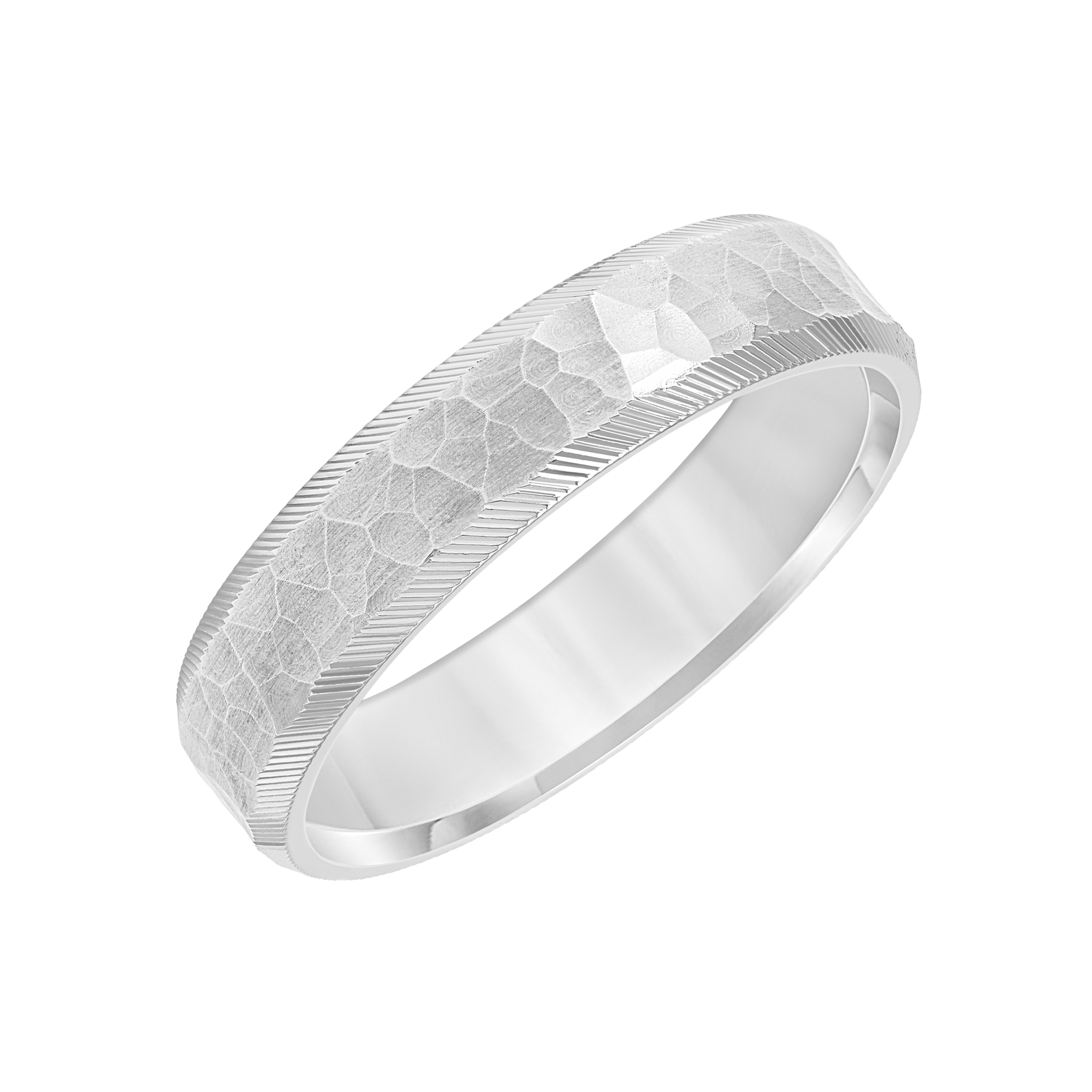 Brushed Hammered Finish With Polished Diagonal Edge Band (5mm)