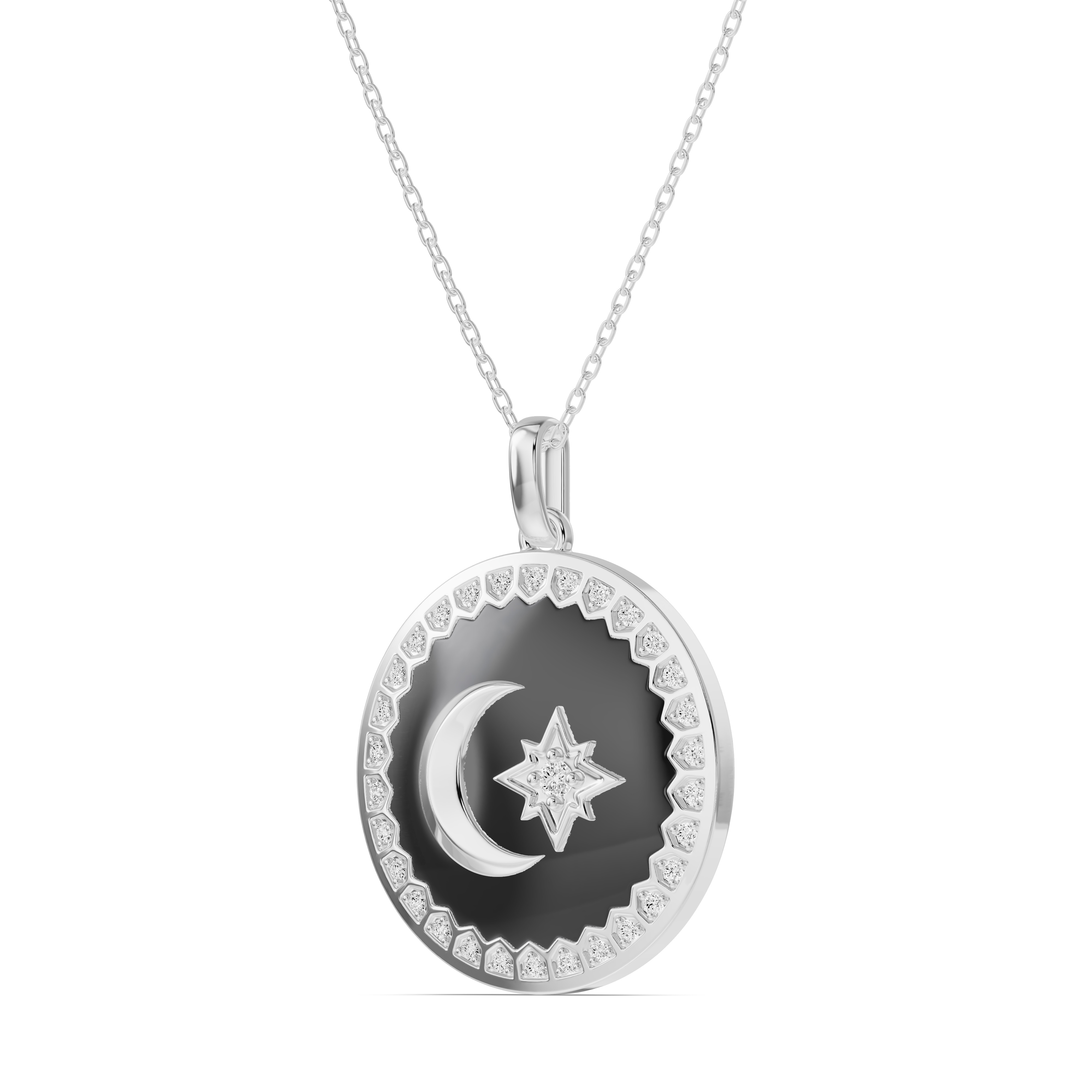 Astril Crest Diamond Medallion Pendant
