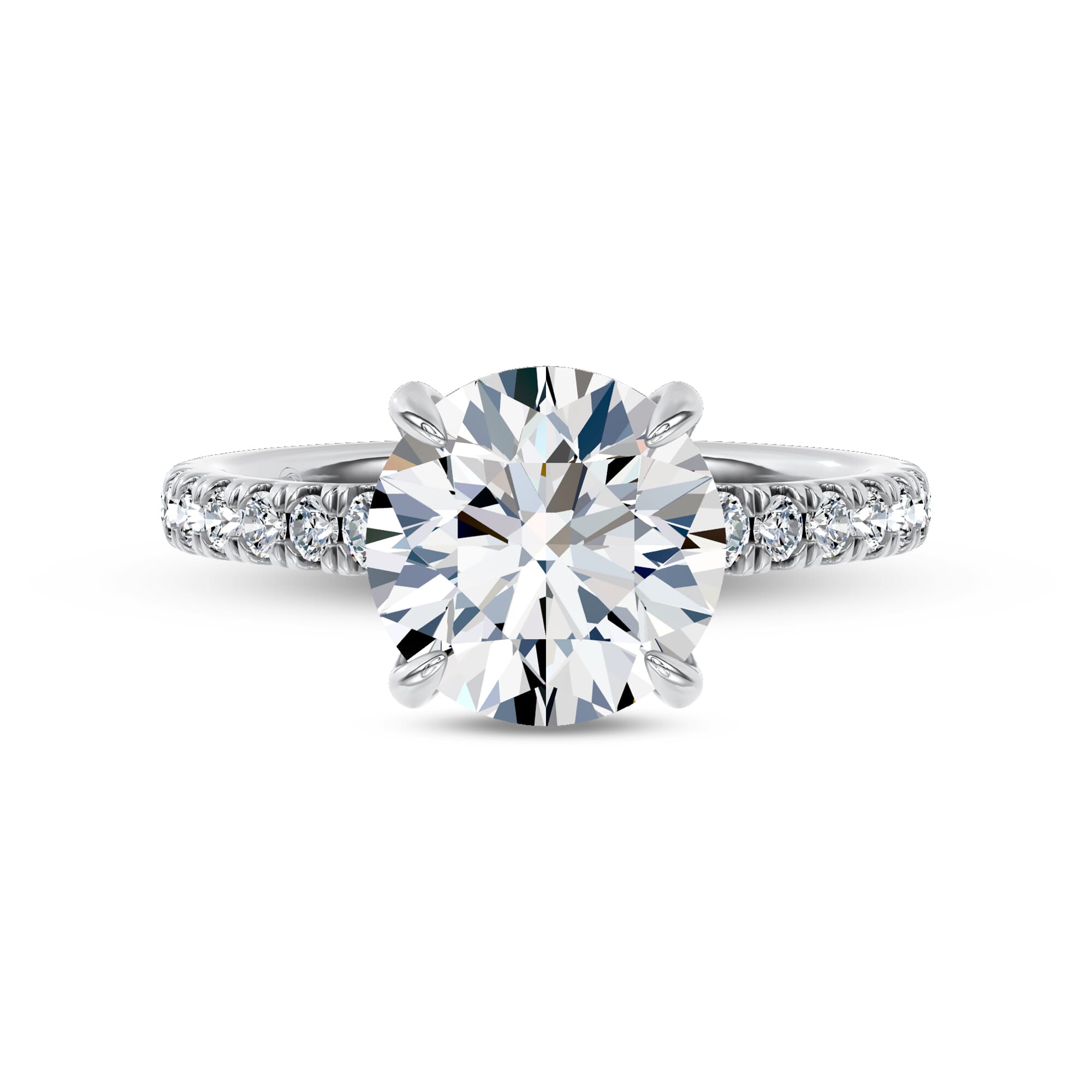 Gilded Glow Pave Engagement Ring by Christian Siriano