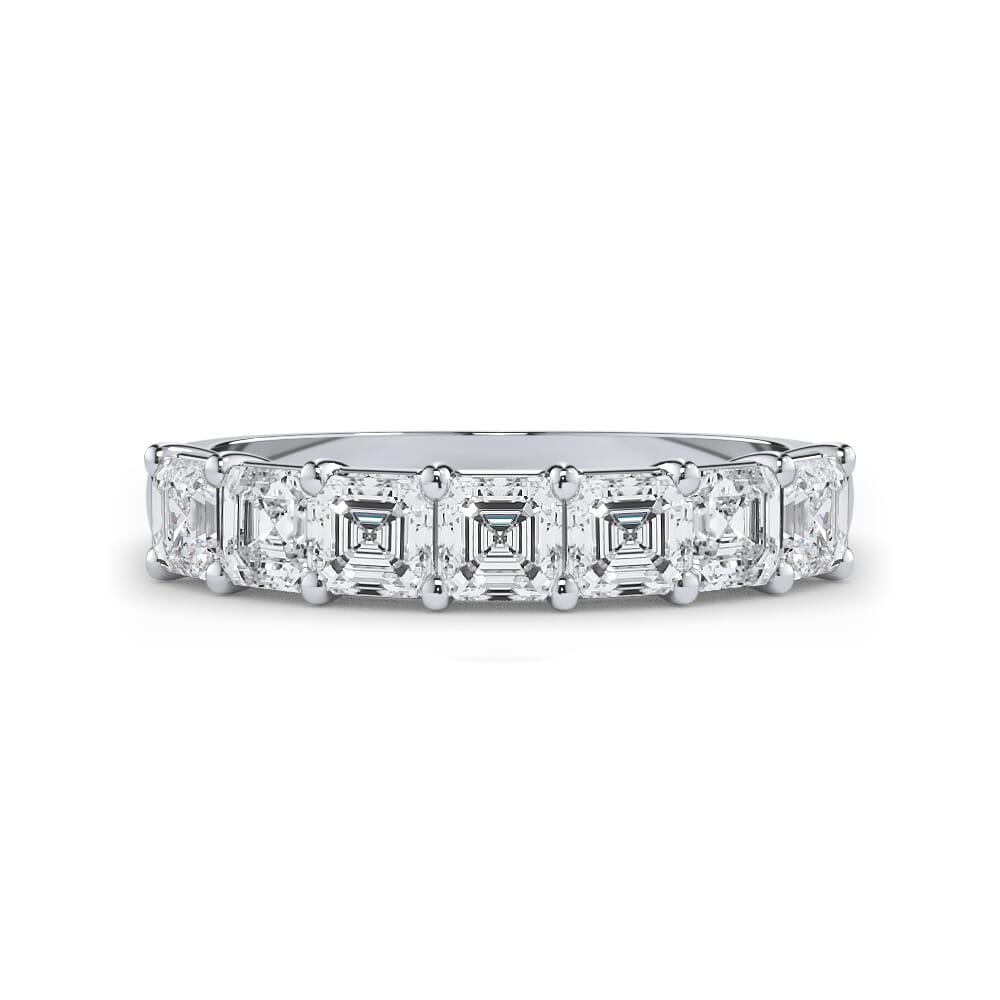 Asscher Cut Diamond 7 Stone Ring