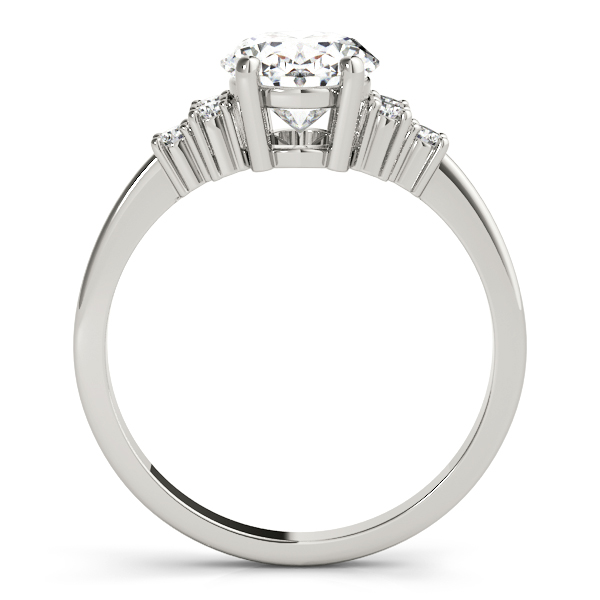 Helena Oval and Diamond Cluster Engagement Ring