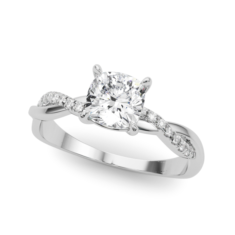 Destry Pave Diamond Braid Engagement Ring