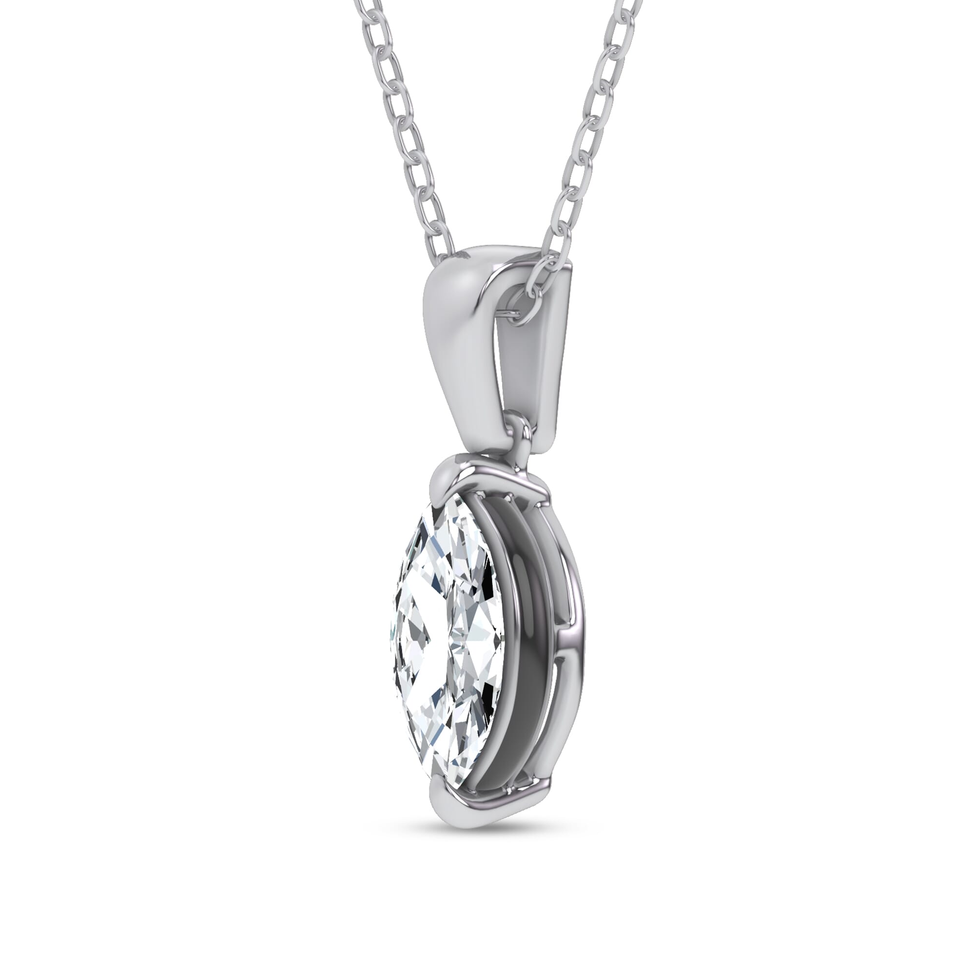Midnight Halo Marquise Lab Pendant by Christian Siriano