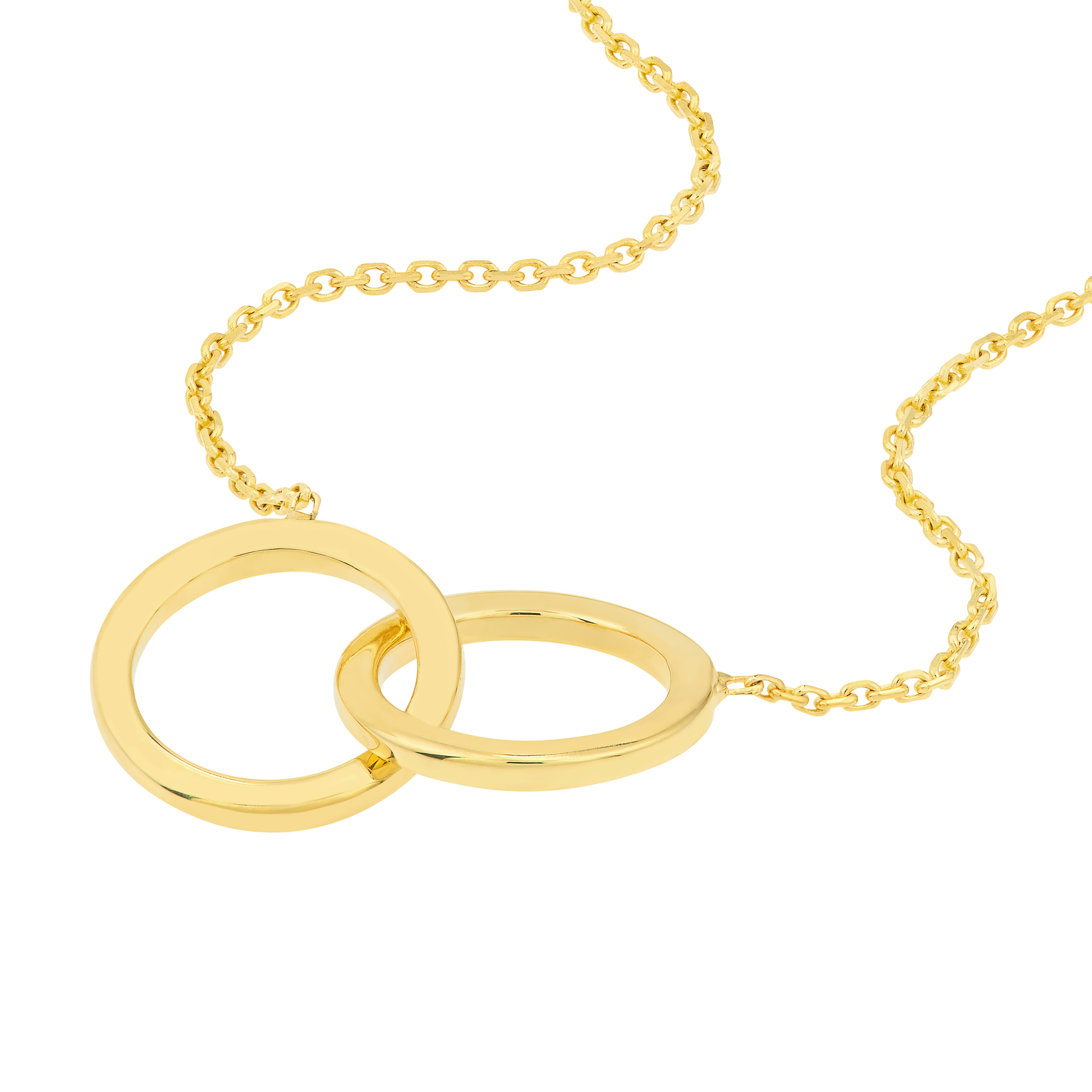 Interlocking Gold Circle Necklace