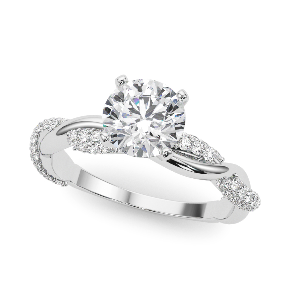 Sierra Pave Twist Engagement Ring